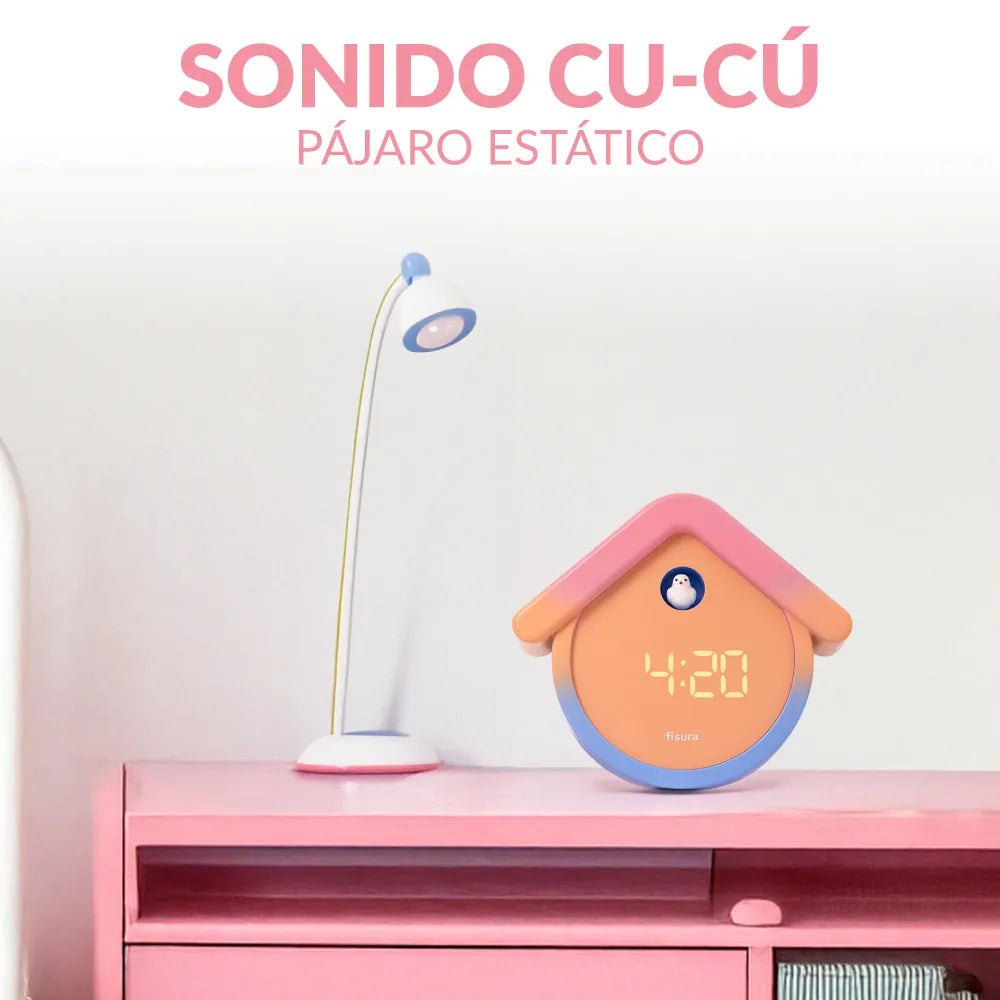 Reloj cuco digital degradado