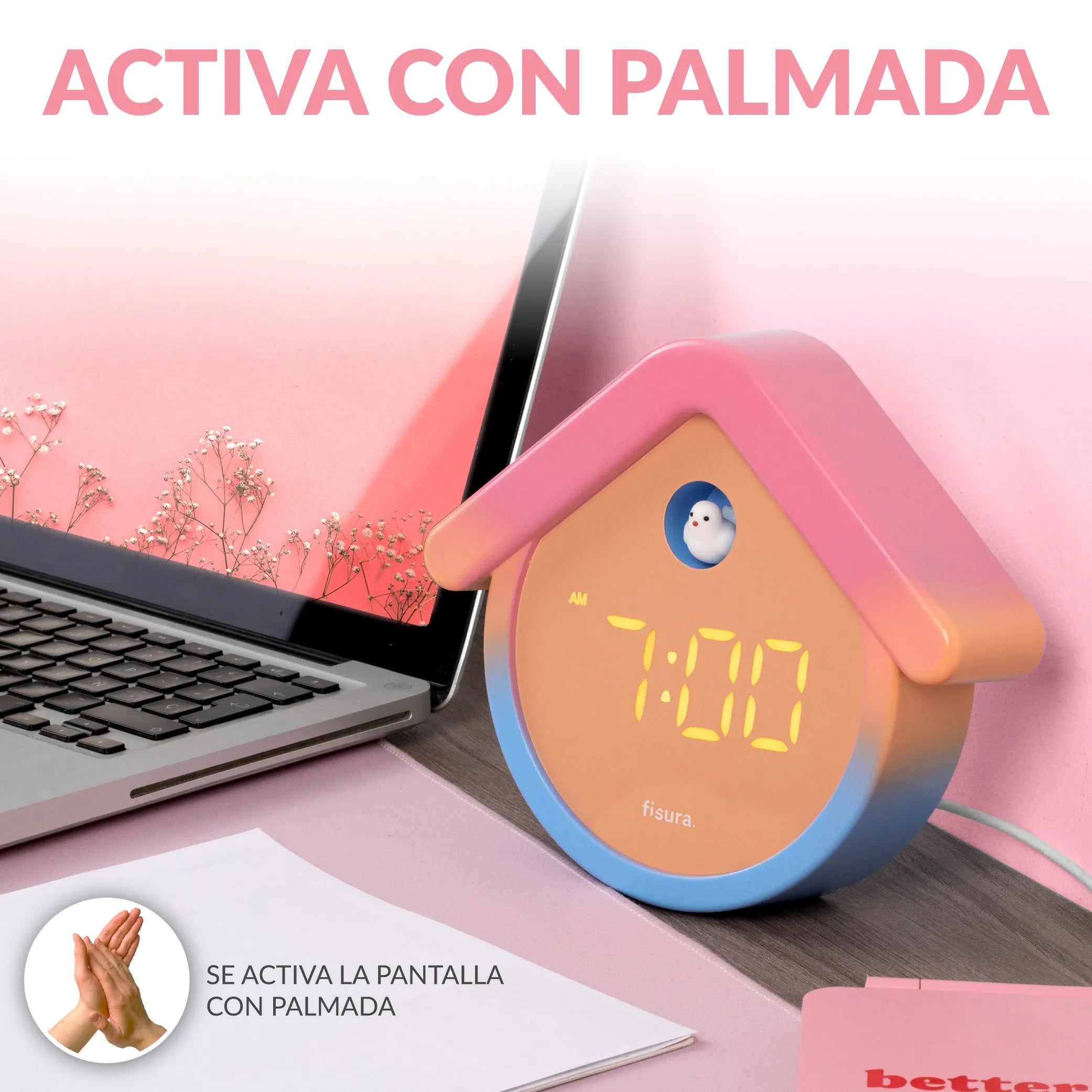 Reloj cuco digital degradado