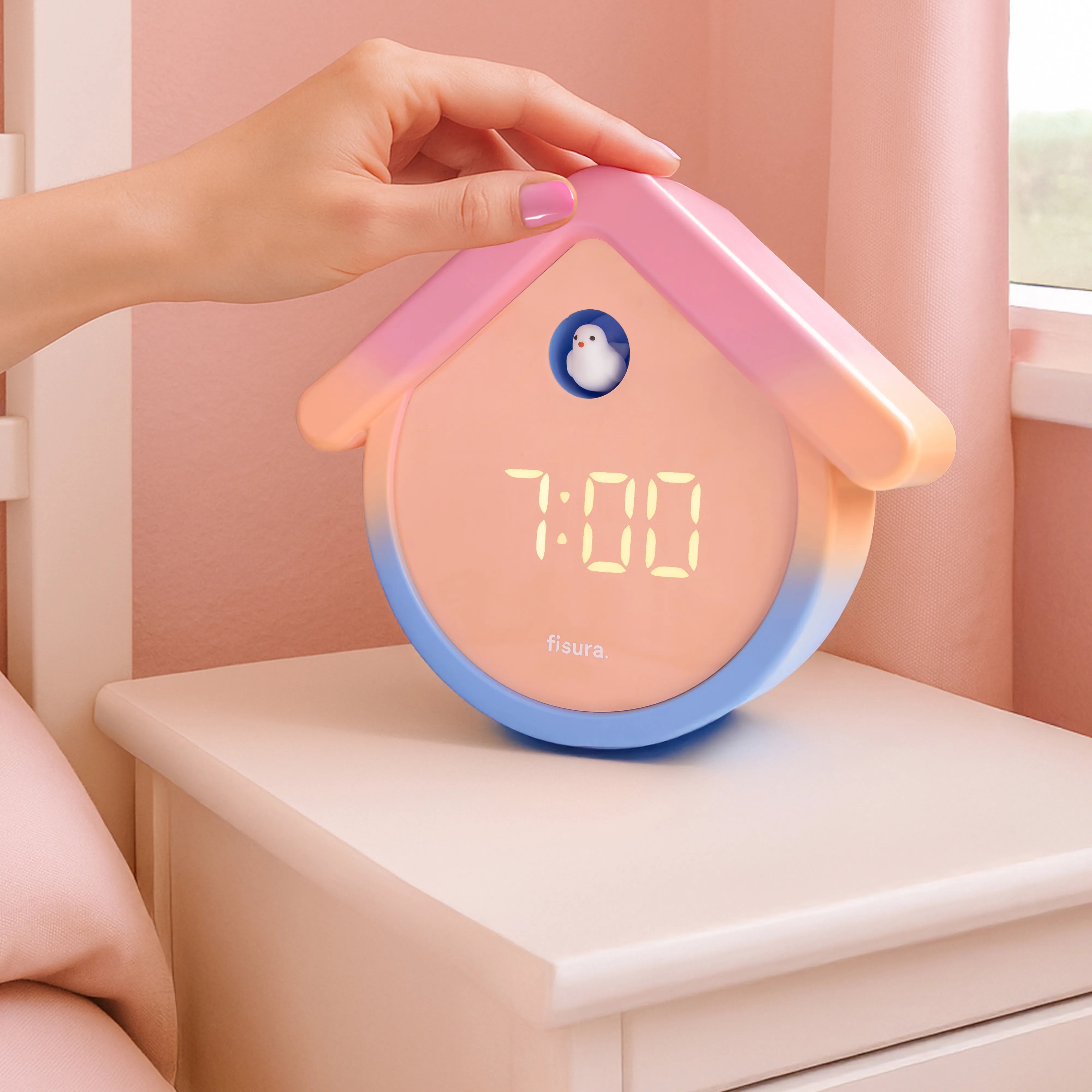 Reloj cuco digital degradado