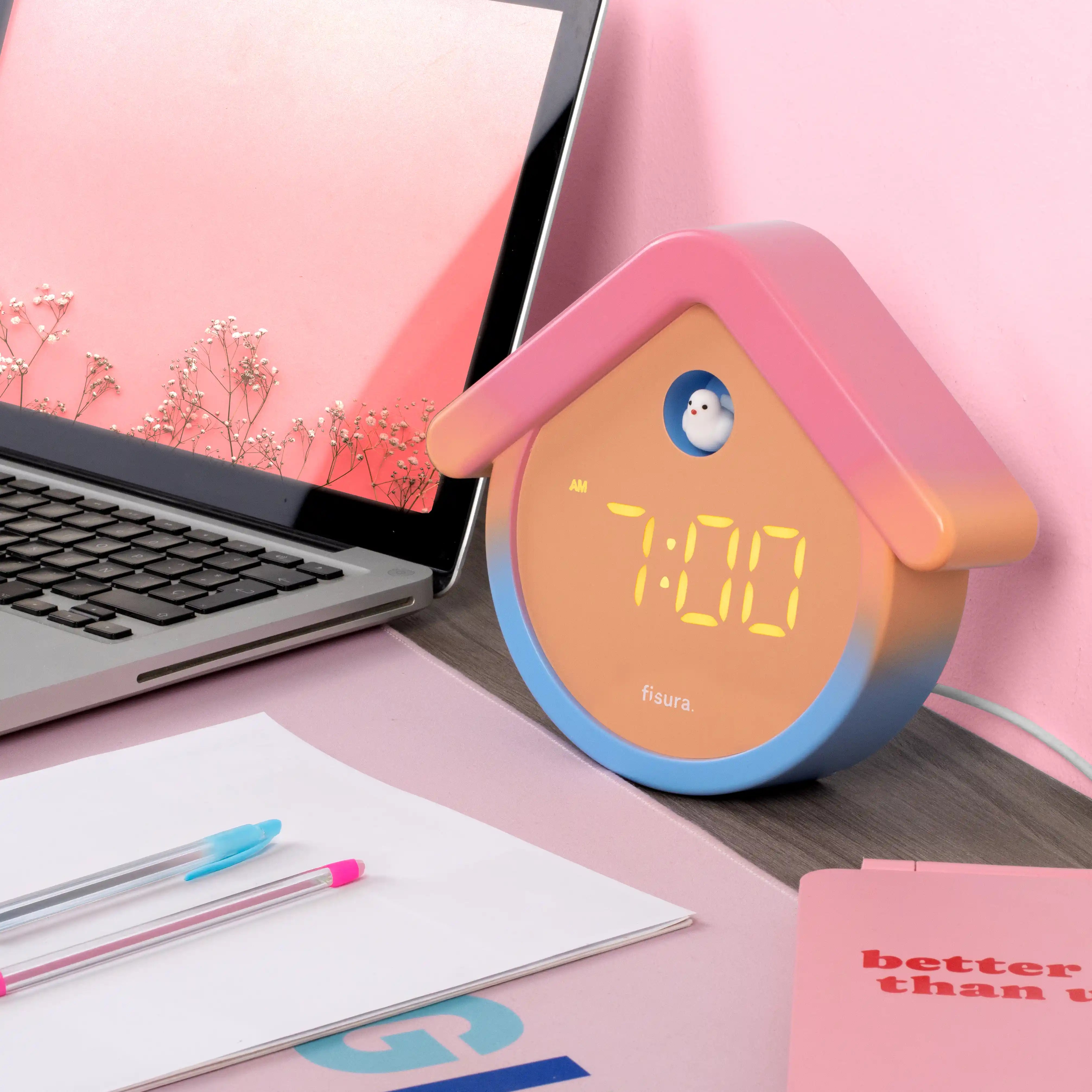 Reloj cuco digital degradado