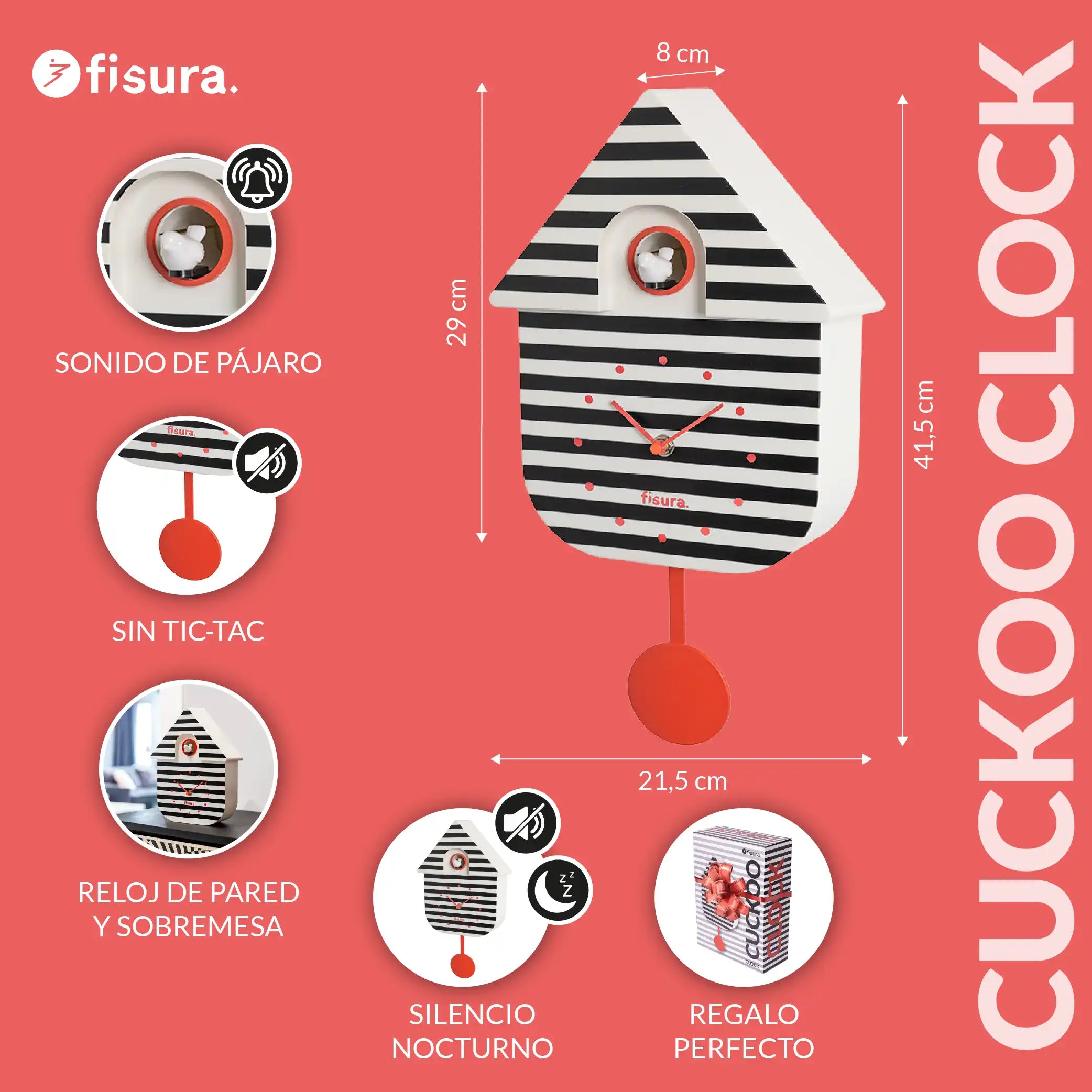 Reloj de cuco “rayas”