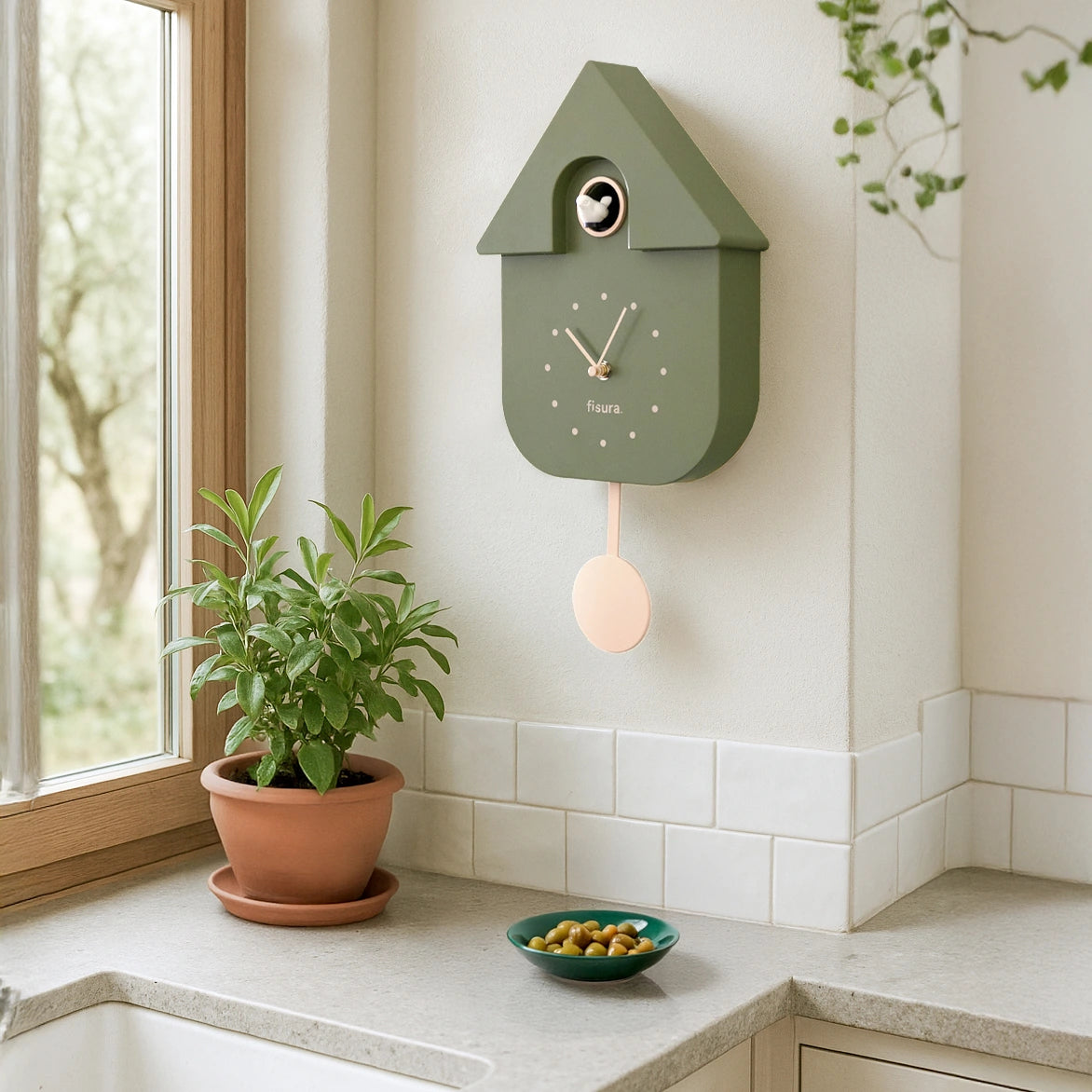 Reloj cuco “oliva”