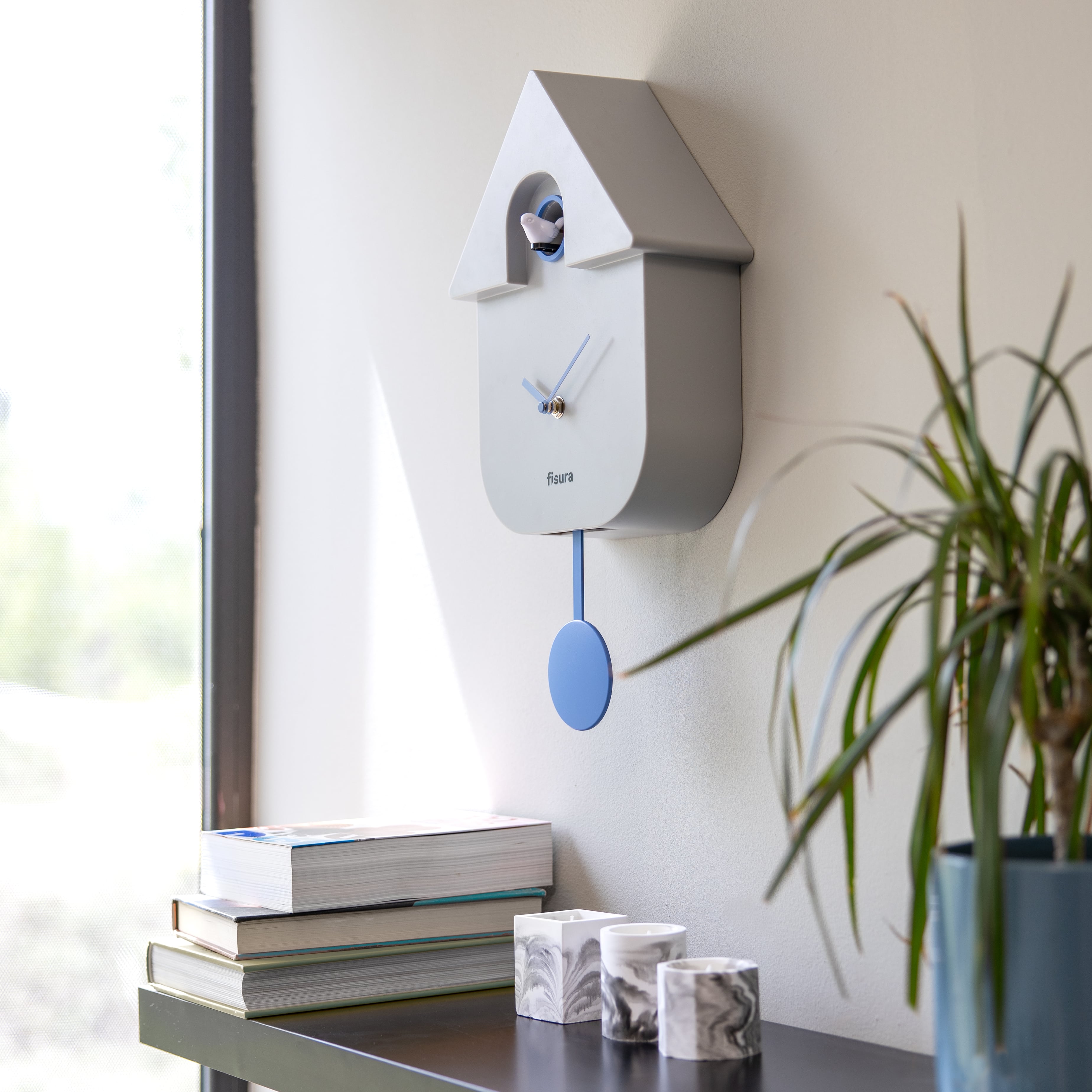 Reloj Cuco Casita Gris