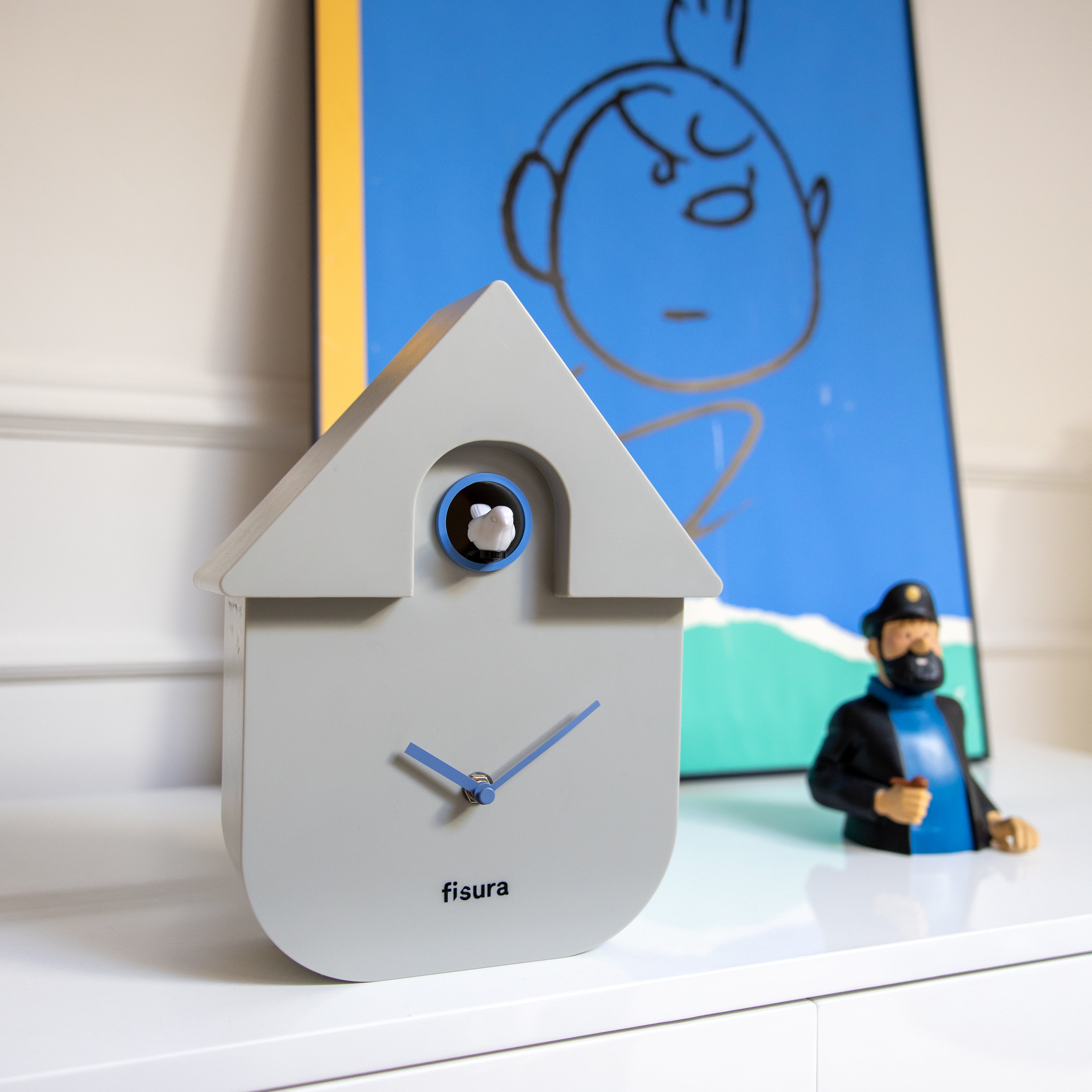 Reloj Cuco Casita Gris