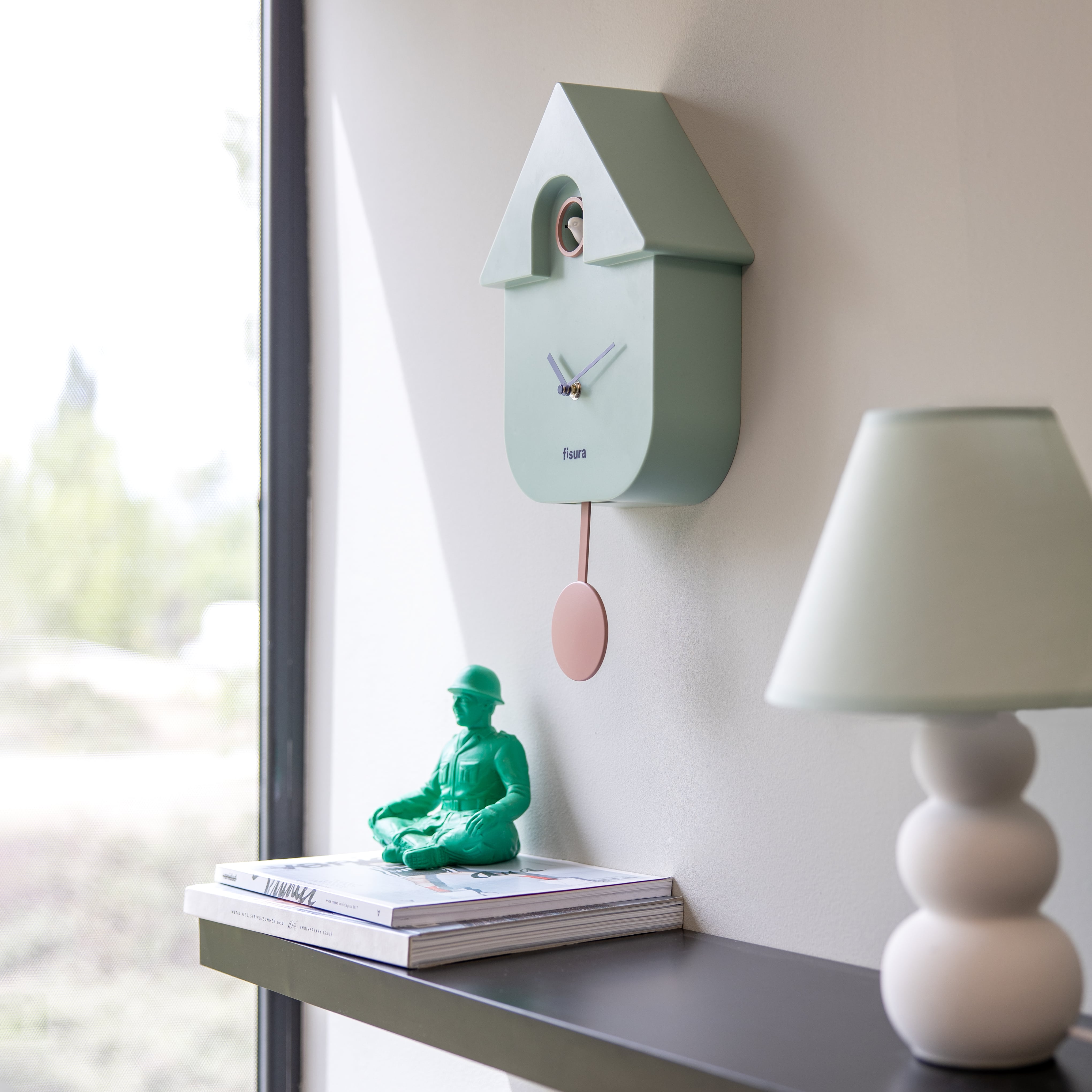 Reloj Cuco Casita Menta