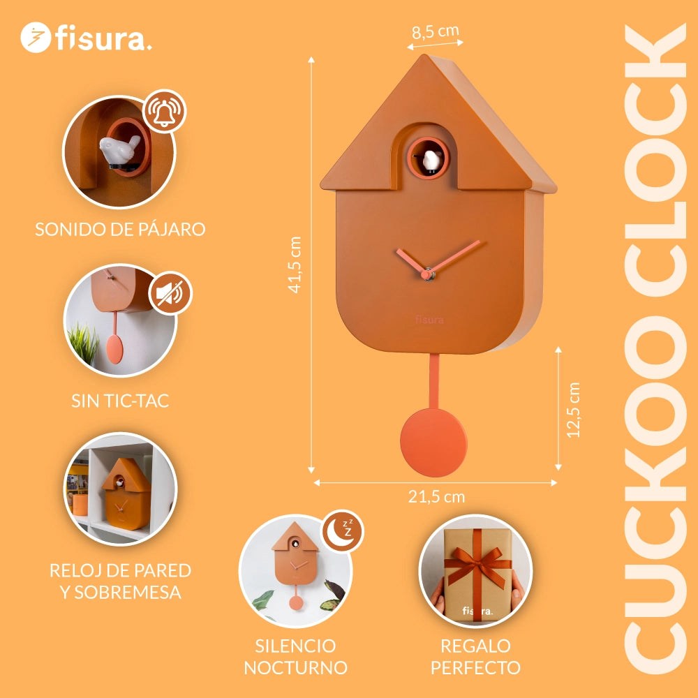 Reloj Cuco casita - Terracota