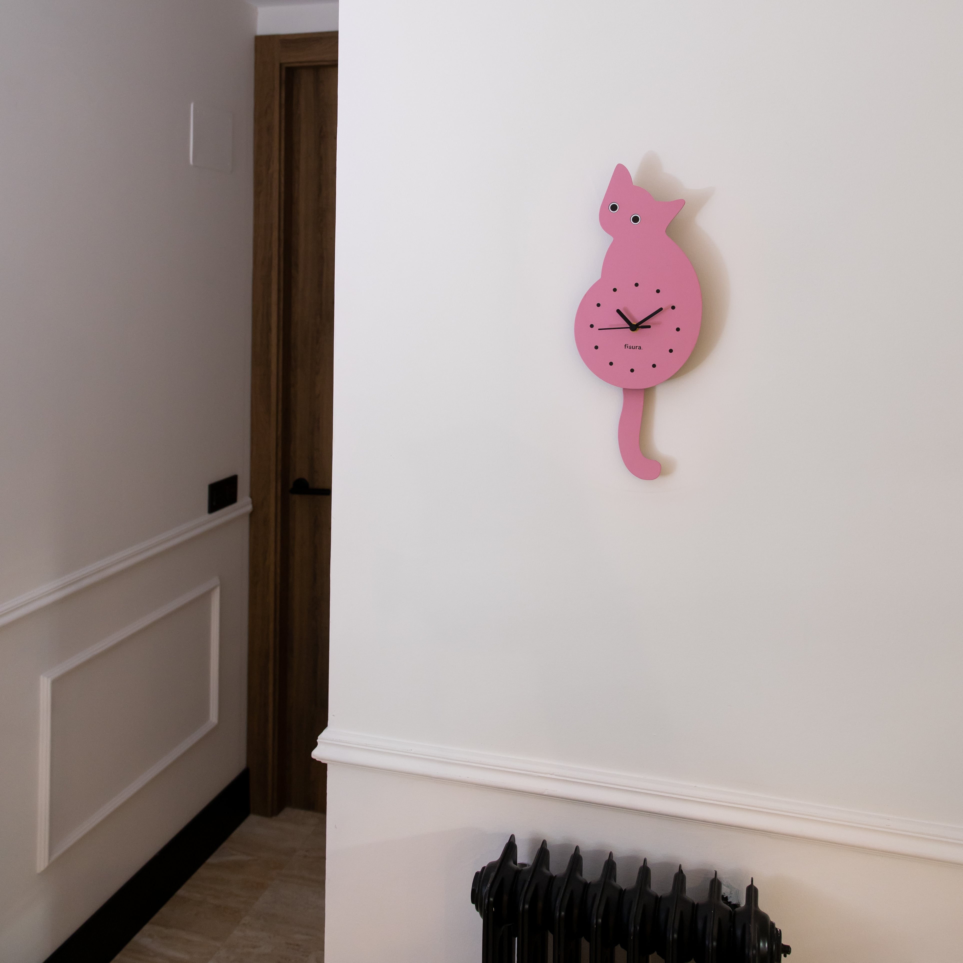 Reloj gato rosa