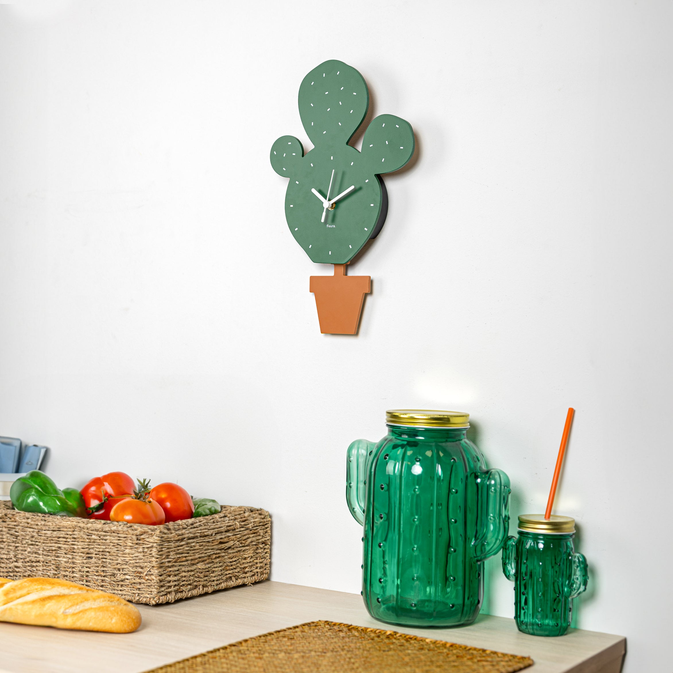 Reloj de pared “cactus”