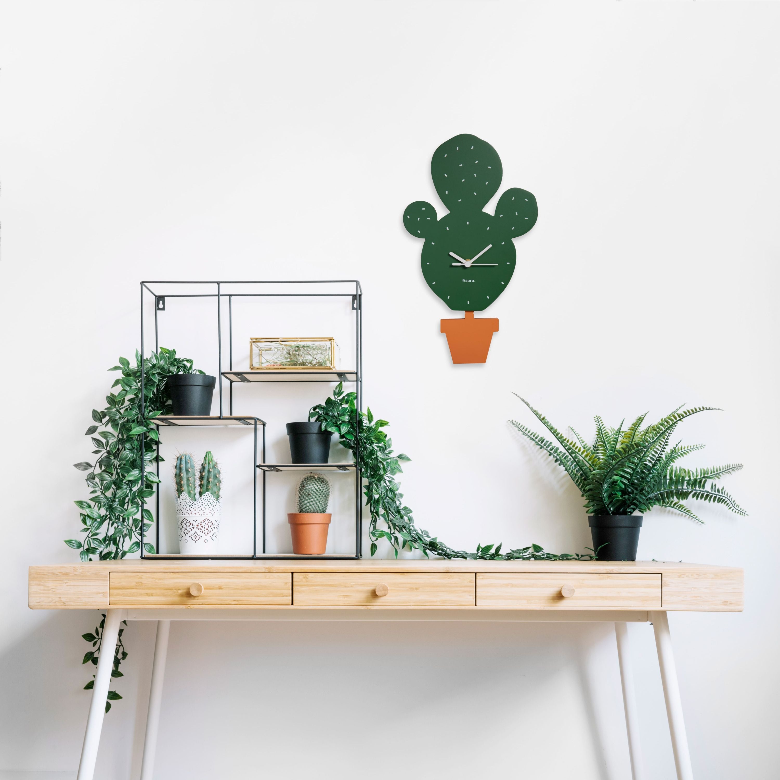 Reloj de pared “cactus”