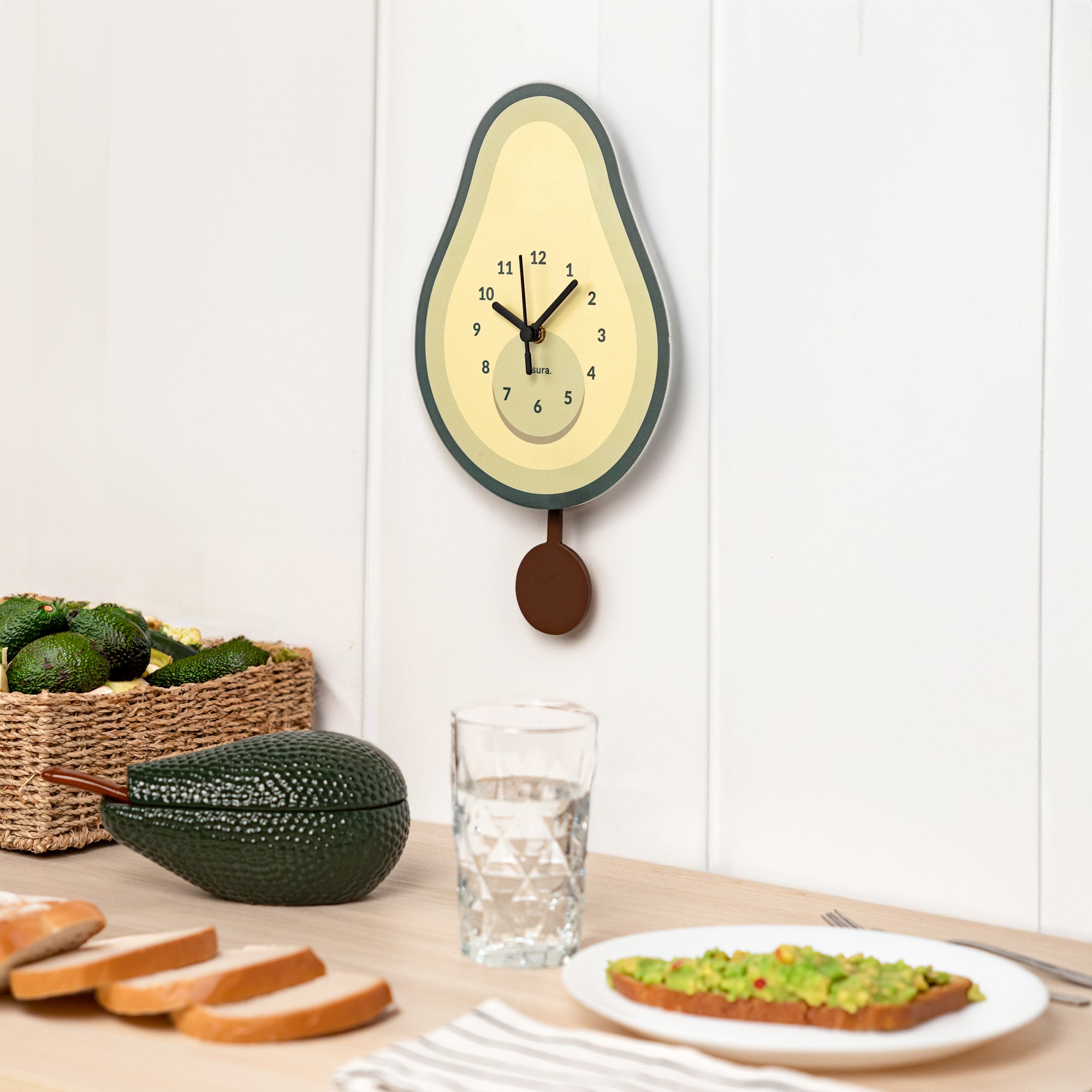 Reloj de pared “aguacate”