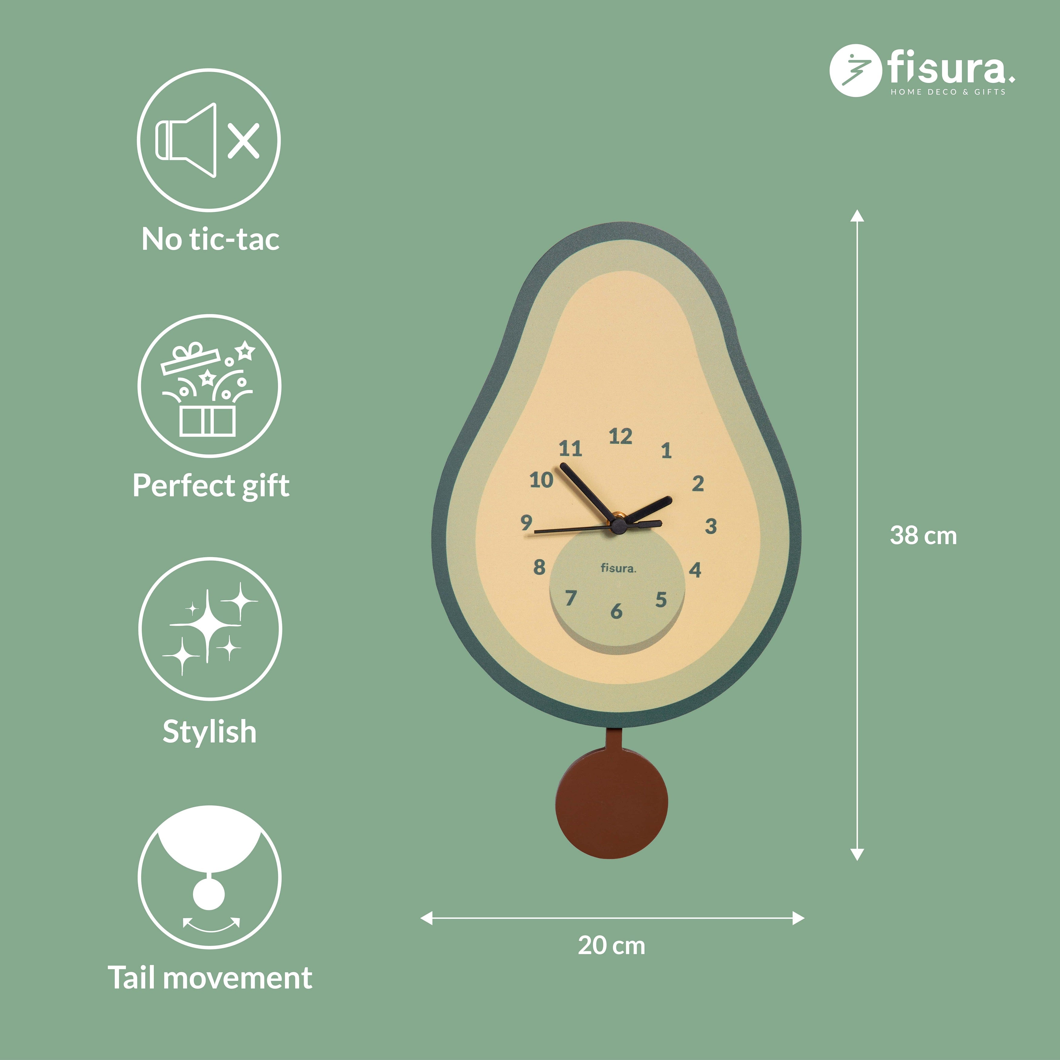 Reloj de pared “aguacate”