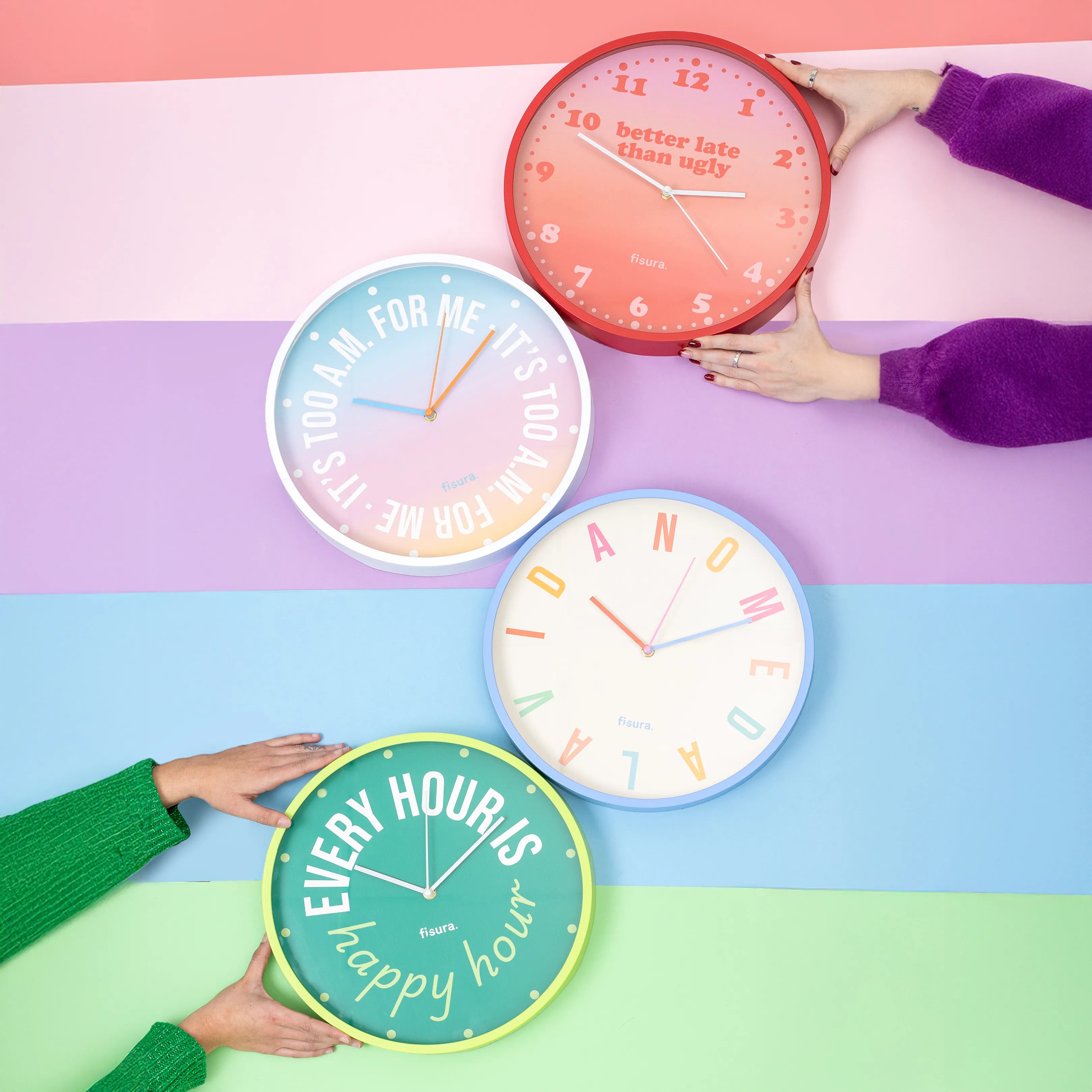 Reloj de pared “Better late than ugly”