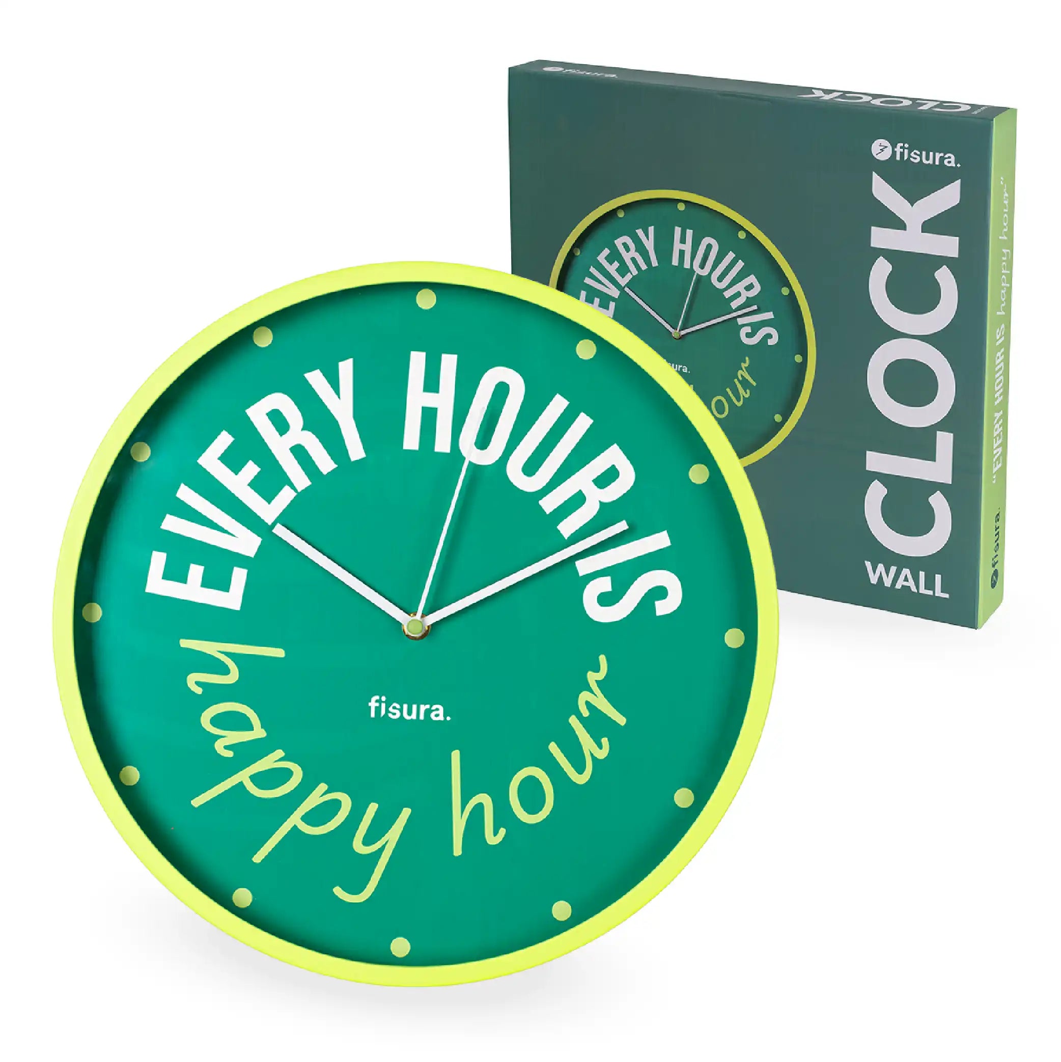 Reloj de pared “Every hour is happy hour”
