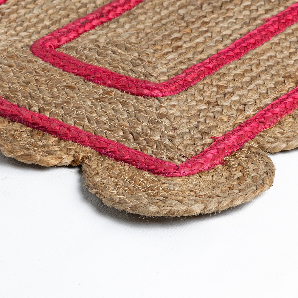 Felpudo en yute – rosa