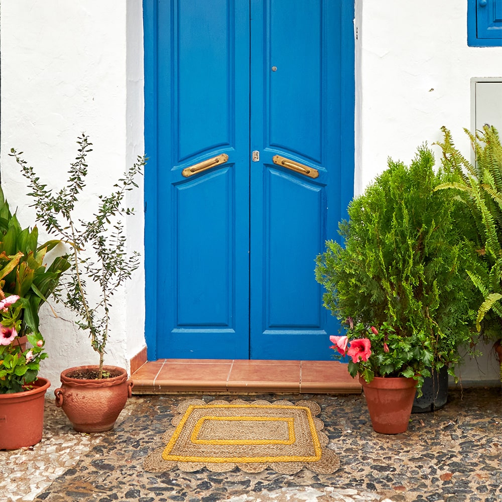 Felpudo en yute – amarillo