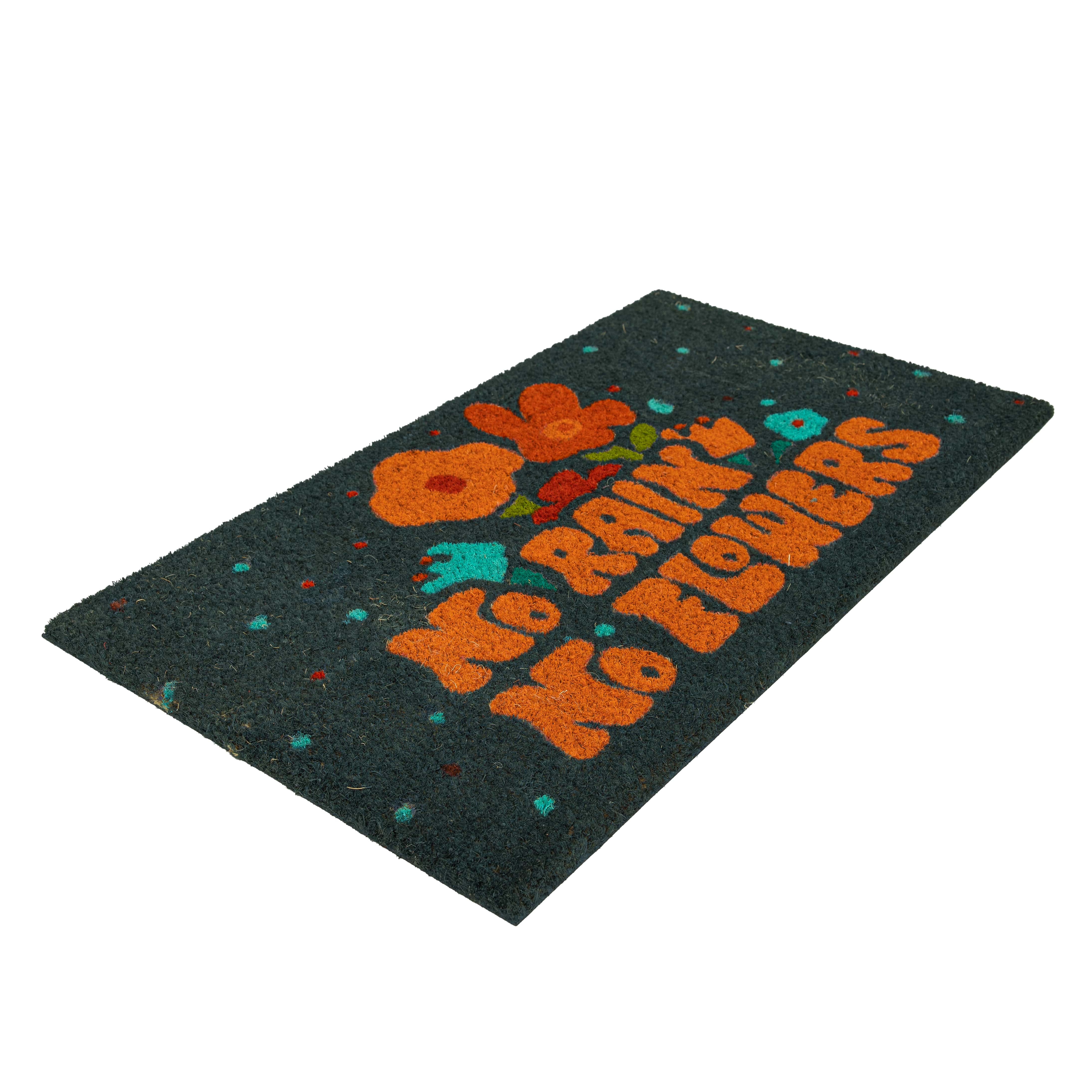 Felpudo "No rain no flowers"