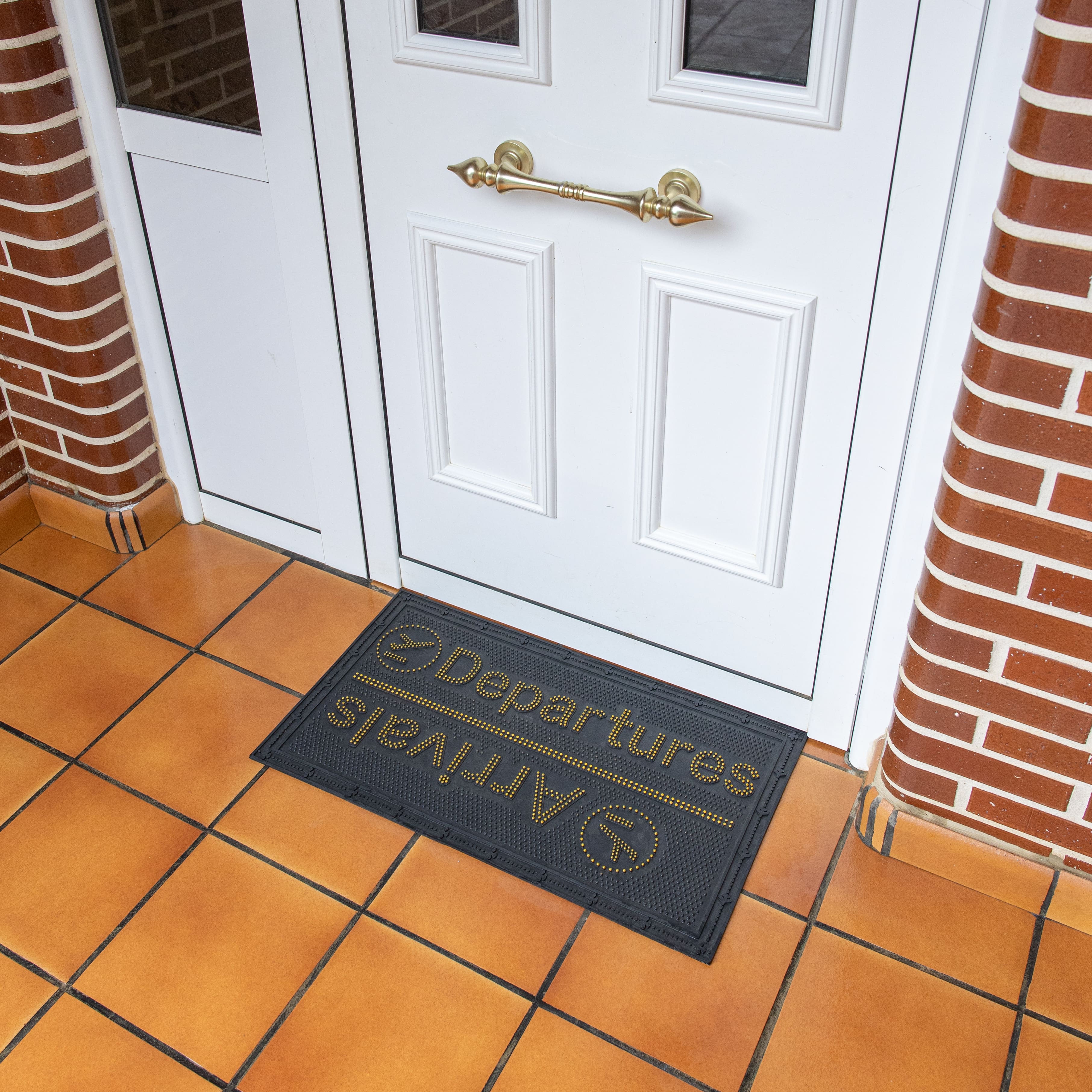 Felpudo de goma “Arrivals/Departures”