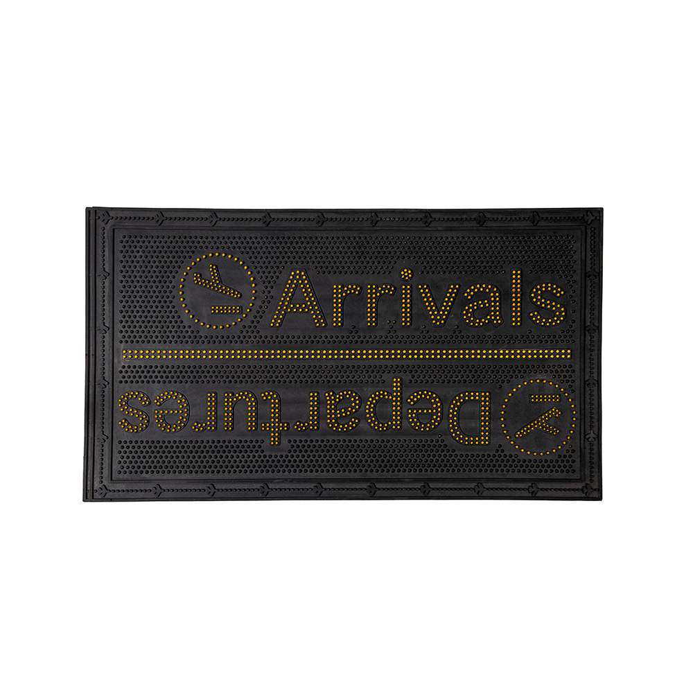 Felpudo de goma “Arrivals/Departures”