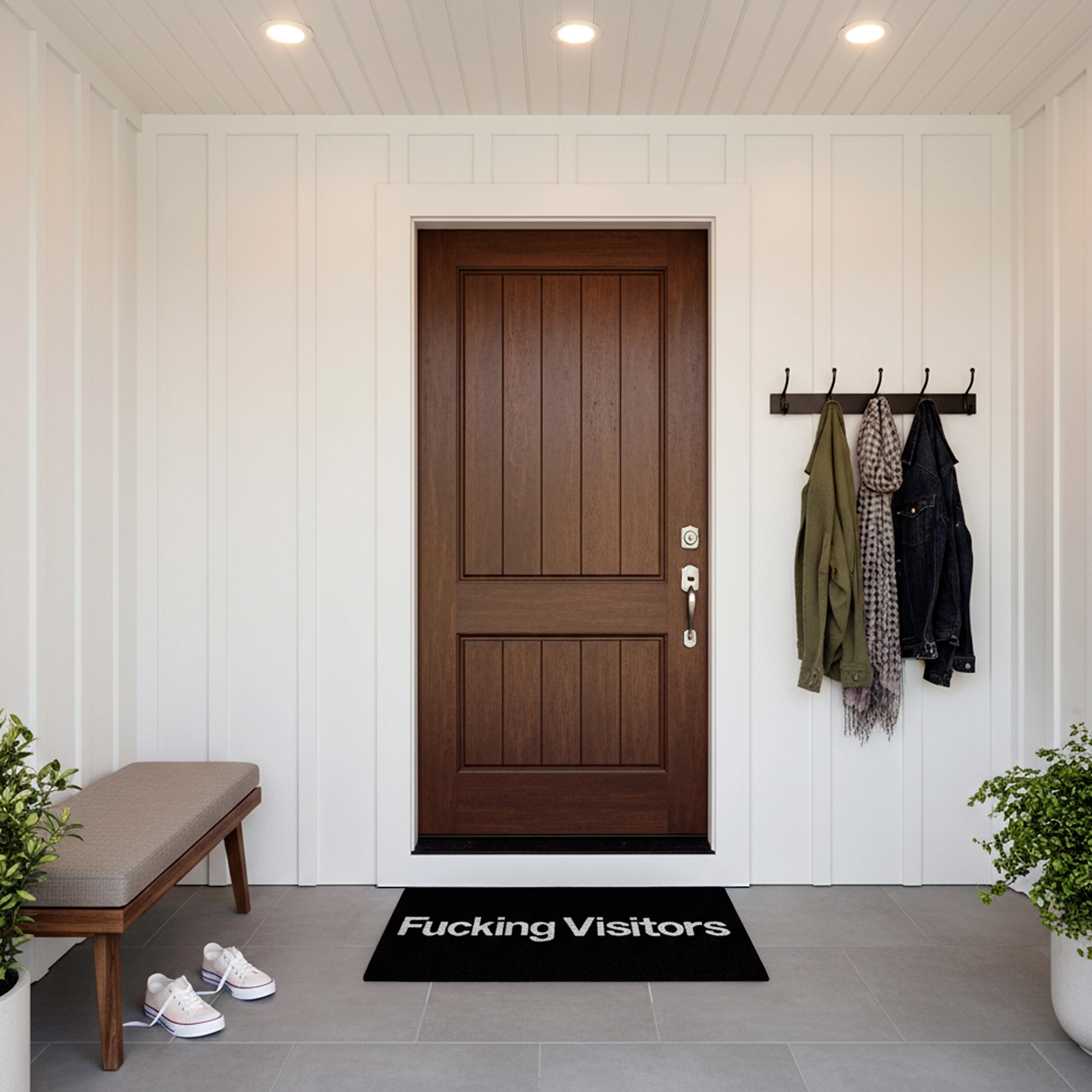 Fußmatte „Fucking visitors“