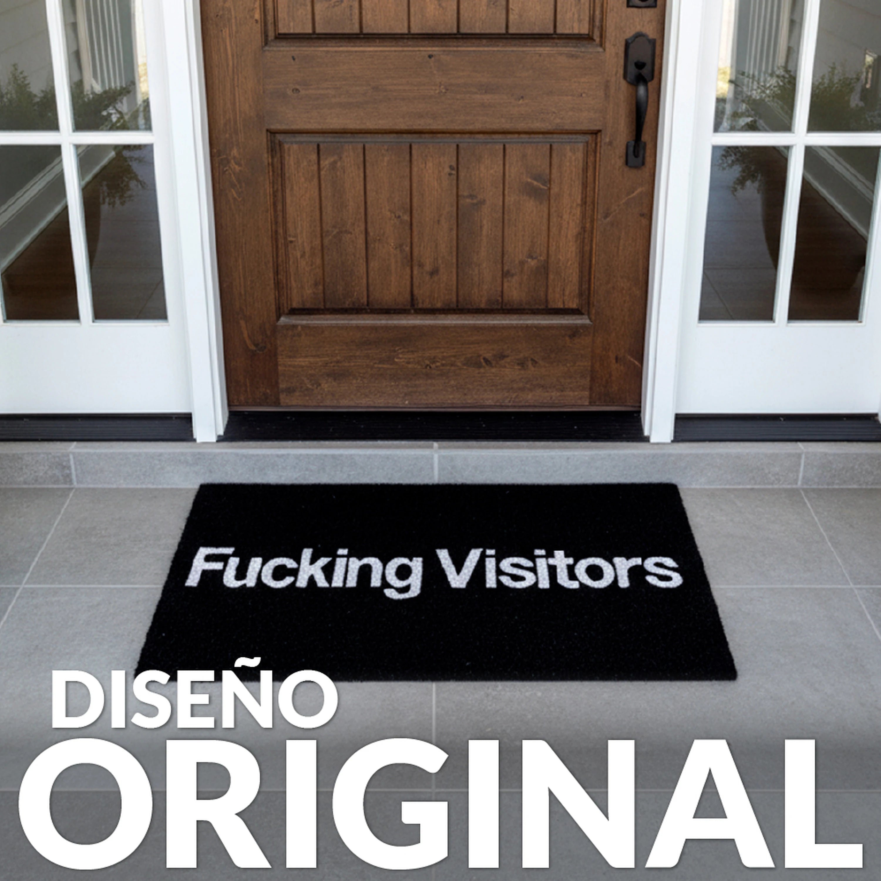 Felpudo "Fucking visitors”