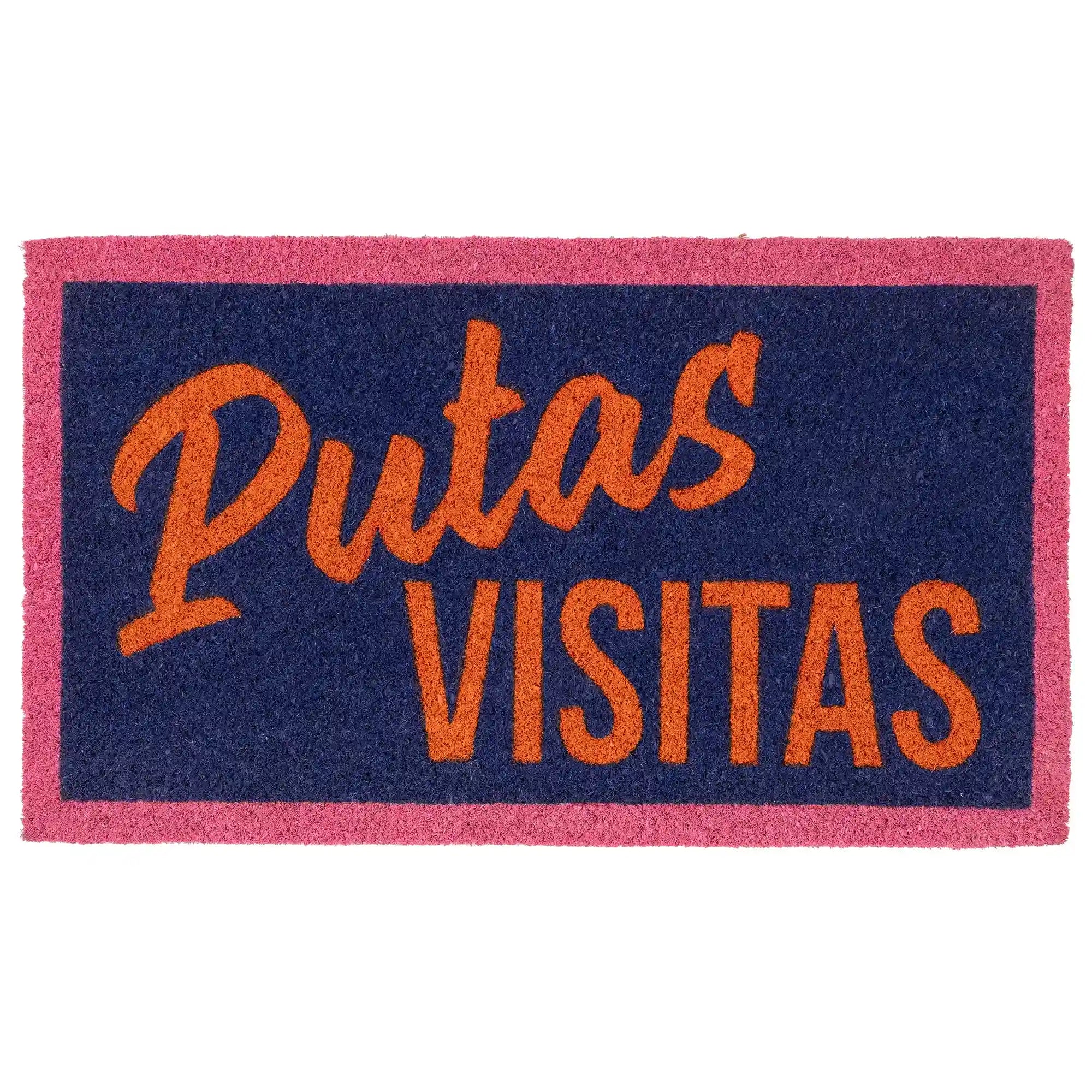 Felpudo "Putas visitas” multicolor