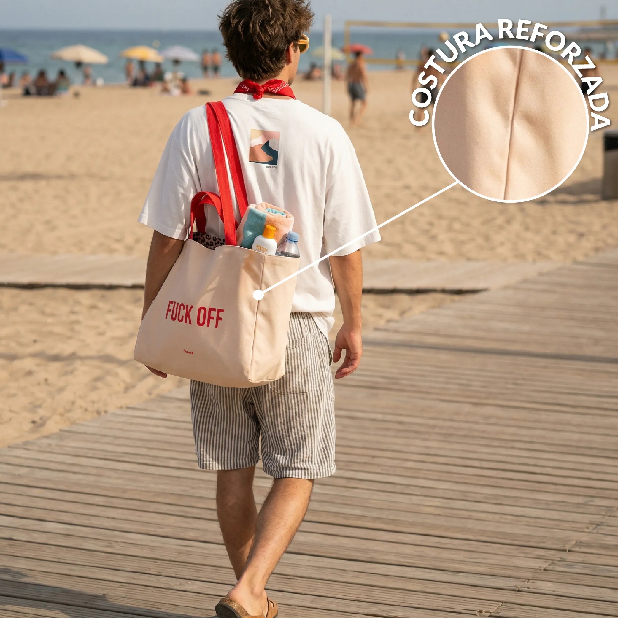 Bolsa de playa “Fuck off”