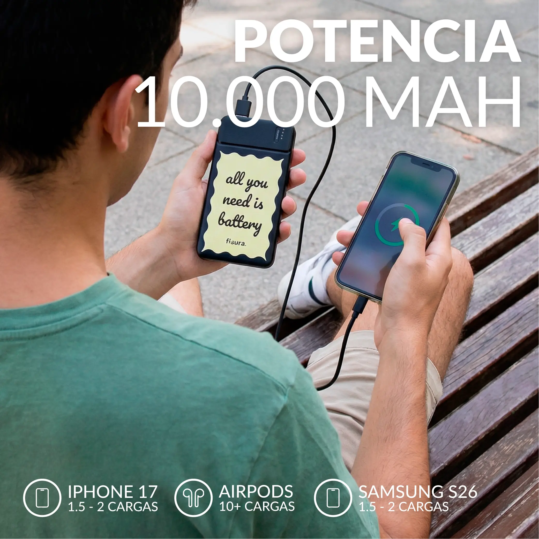 Batería portátil "All you need is battery"