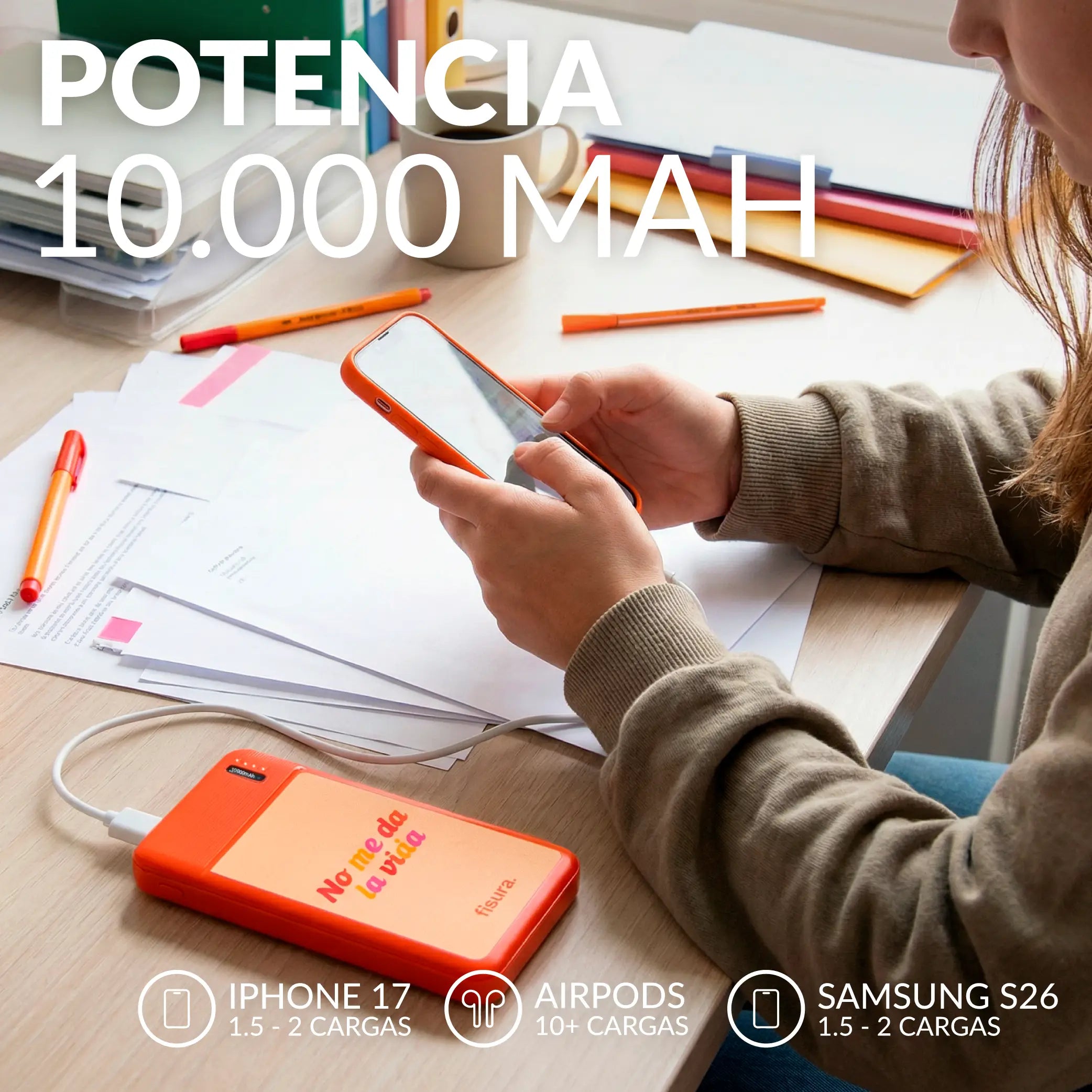 Batería portátil "No me da la vida"