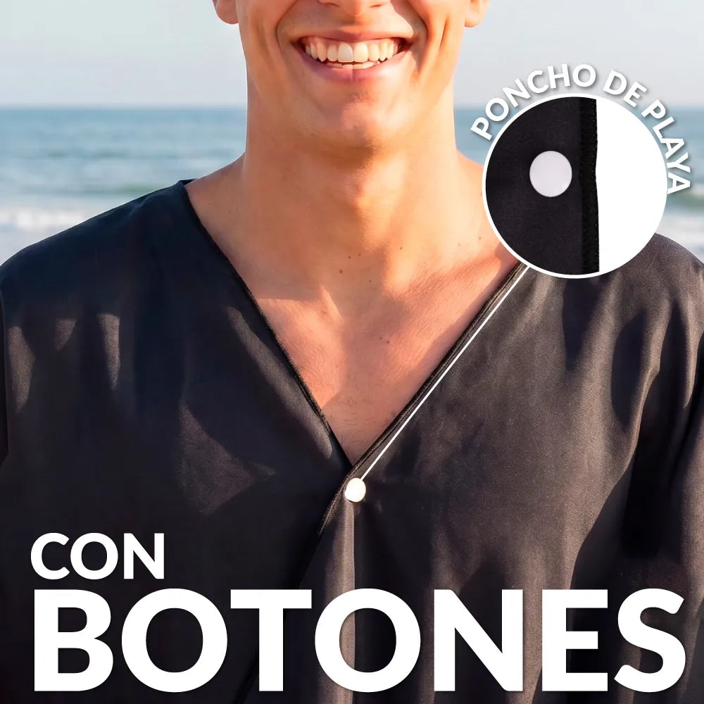 Toalla playa "gym bro" negro y blanco
