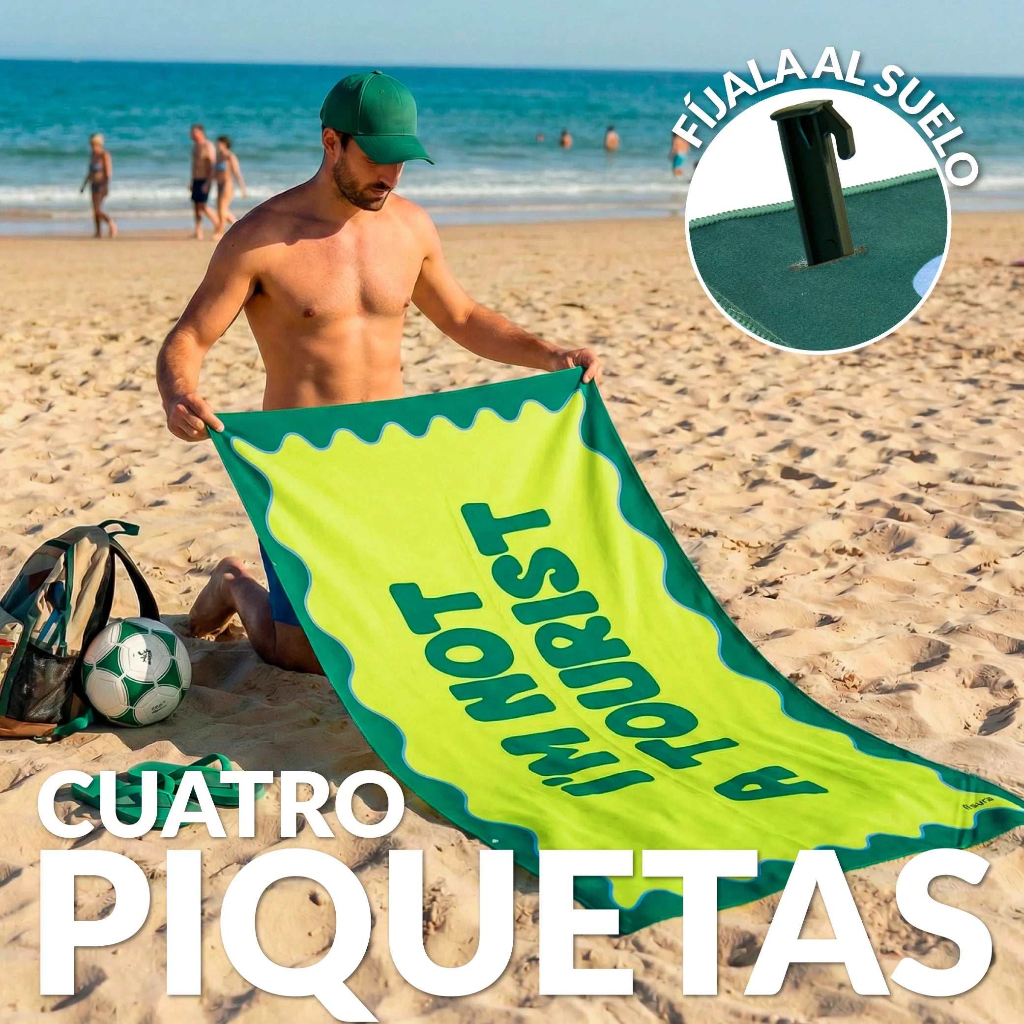 Toalla playa "I`m not a tourist"