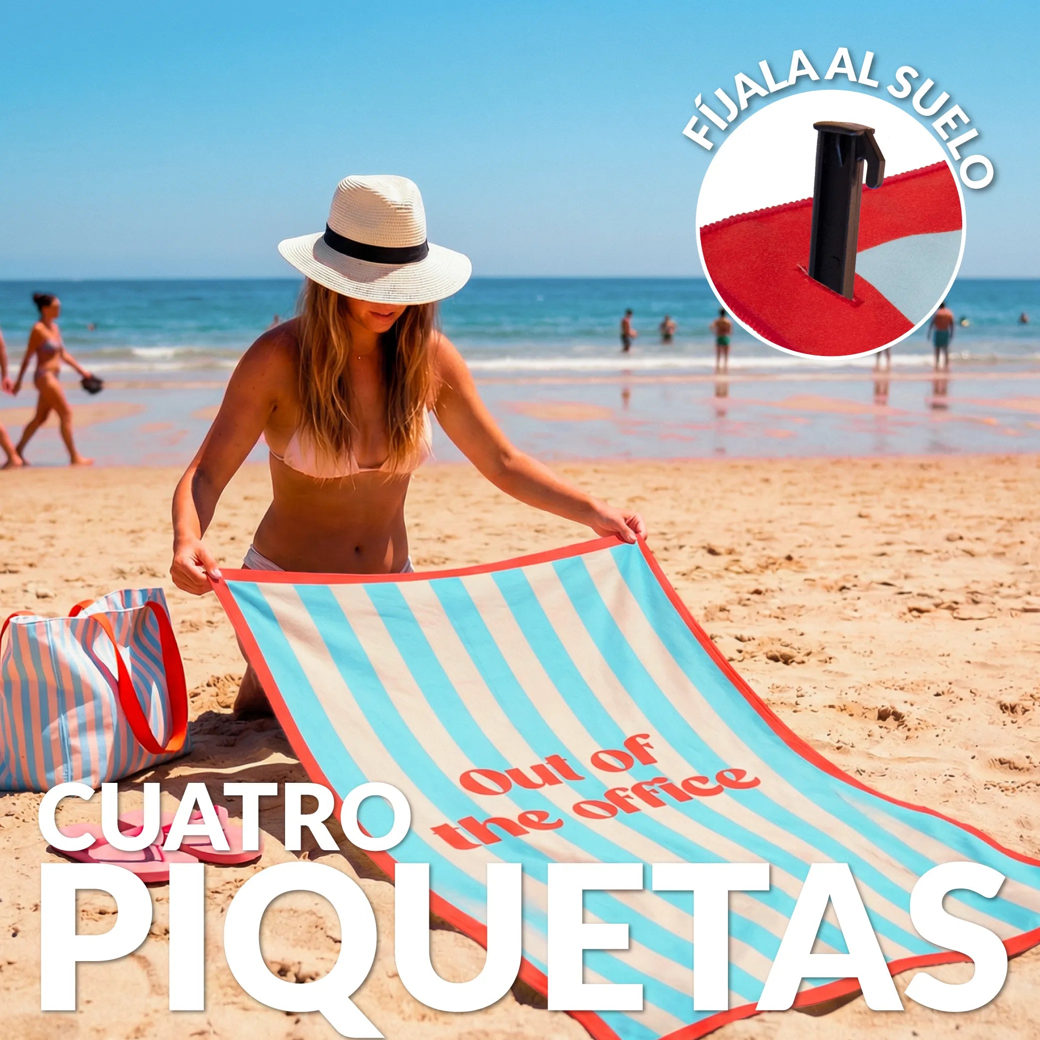 Toalla playa "Out of the office"
