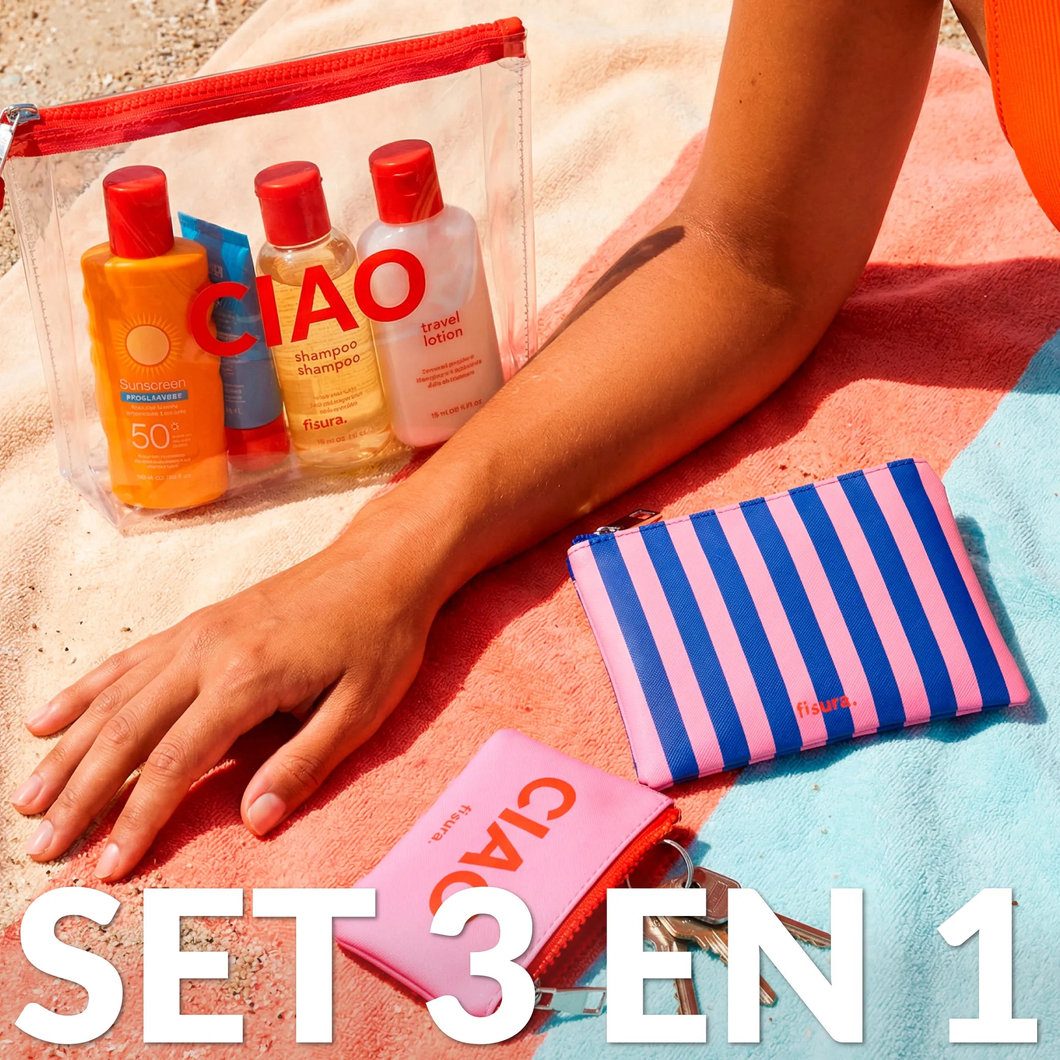 Trousse de toilette triple “Ciao”