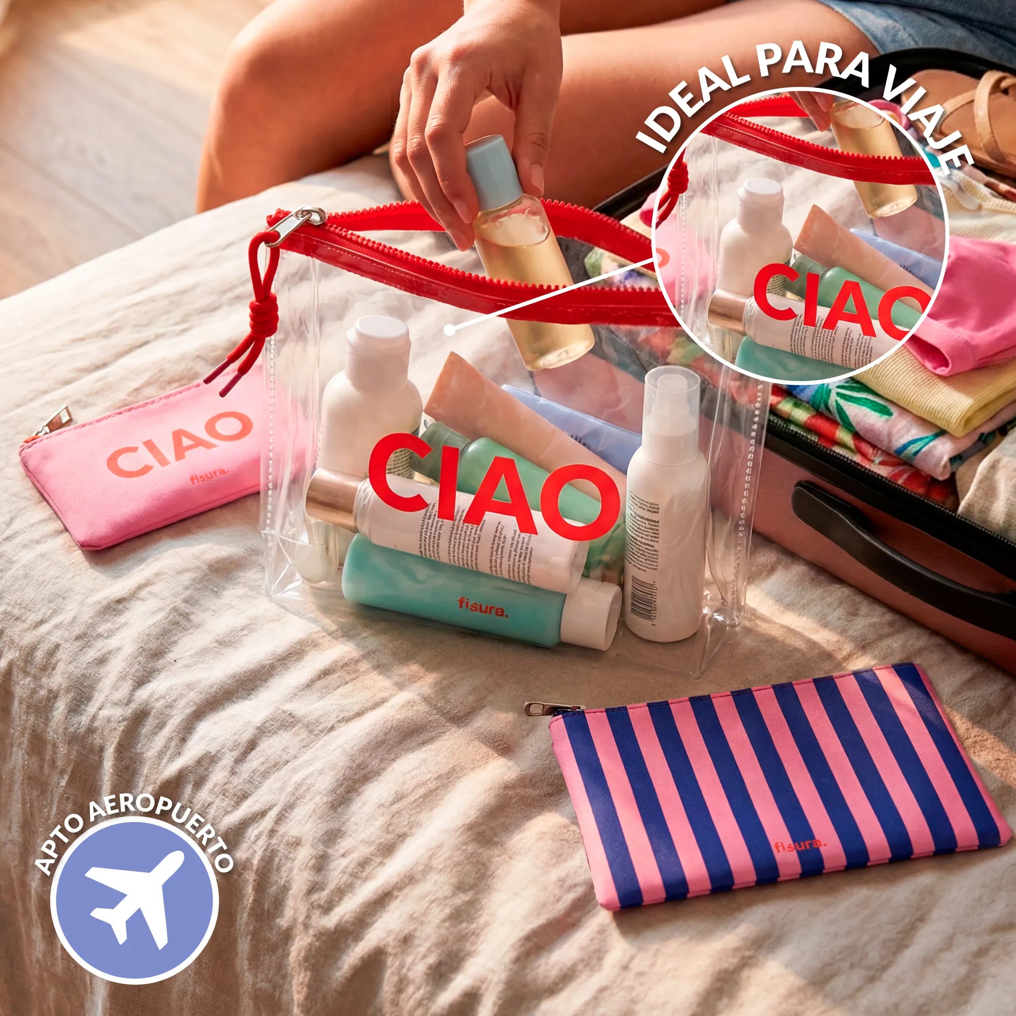 Trousse de toilette triple “Ciao”