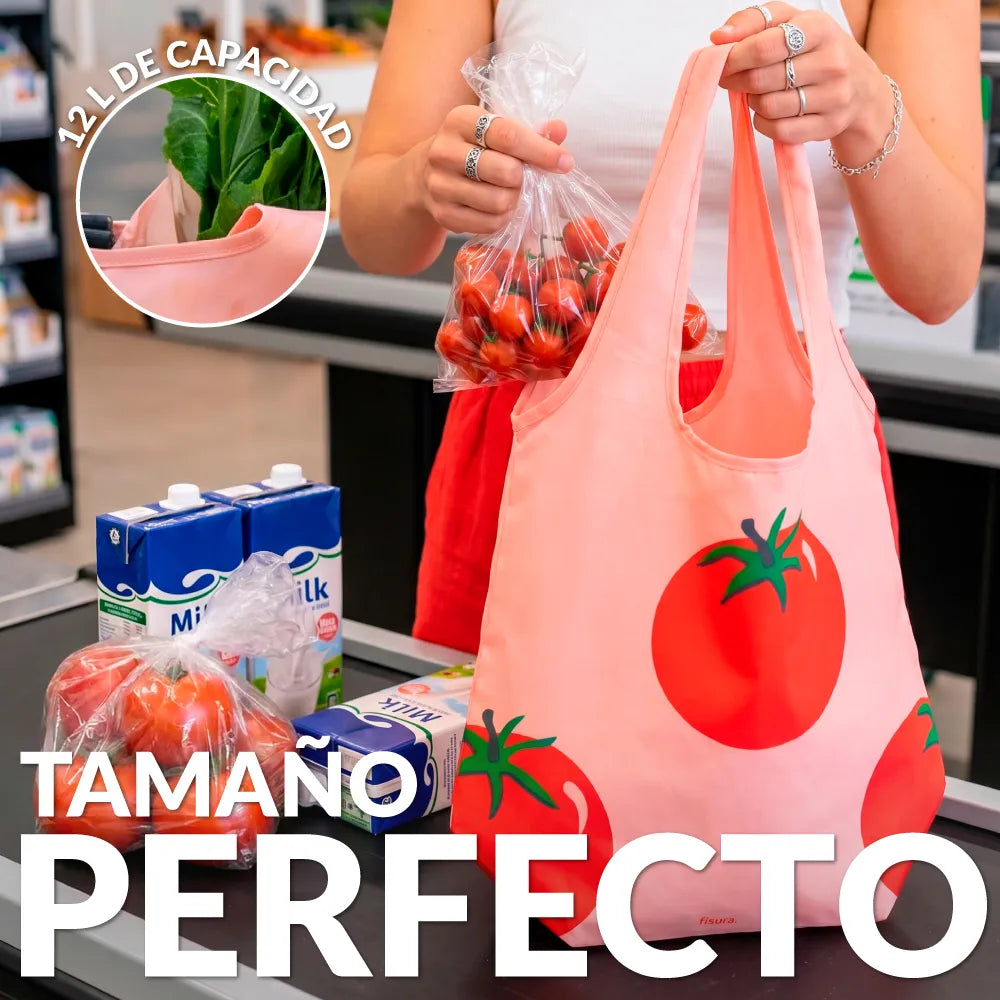 Bolsa compra plegable tomates
