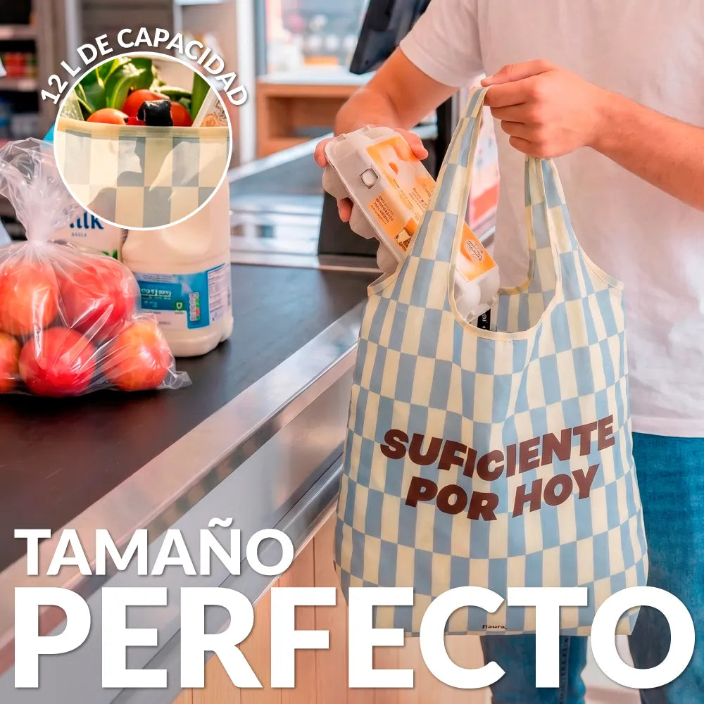 Bolsa compra plegable "Suficiente por hoy"