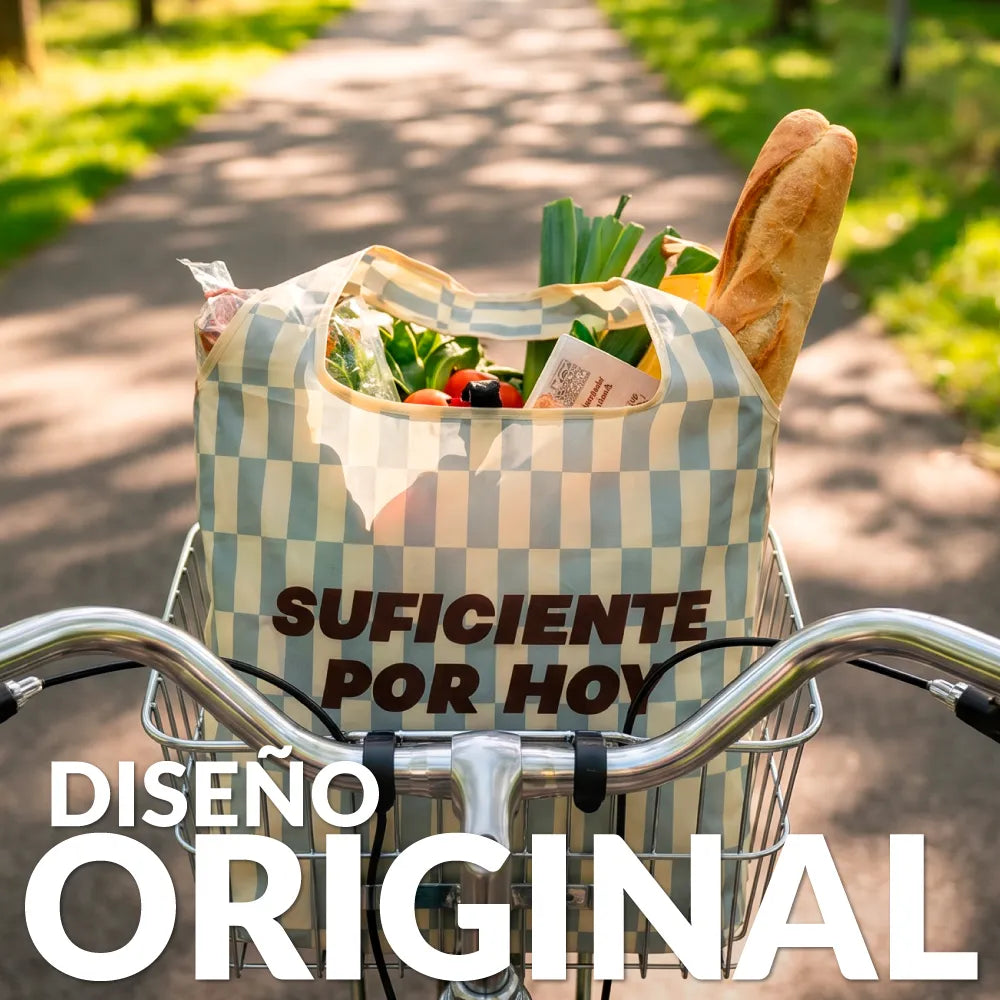 Bolsa compra plegable "Suficiente por hoy"