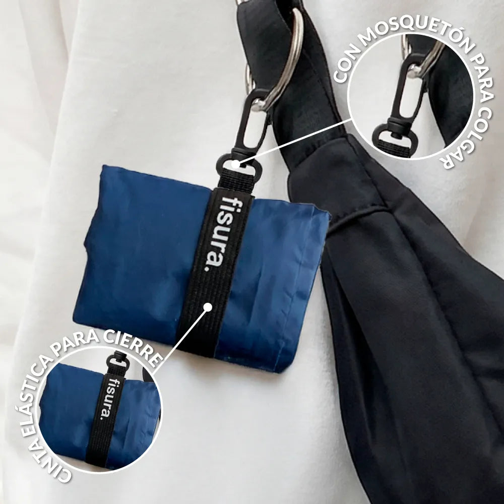 Bolsa compra plegable "Don’t forget champagne, flowers, cheese”