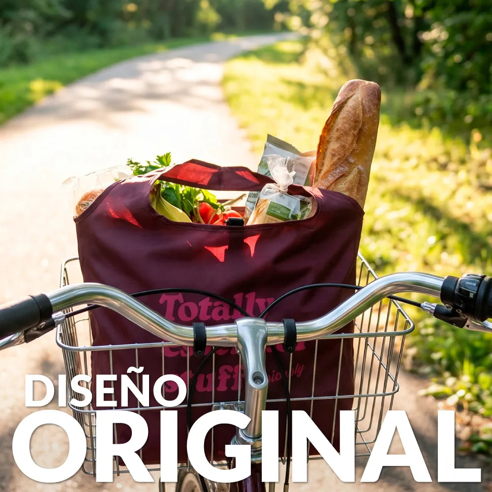 Bolsa compra plegable "Totally essential stuff obviously"