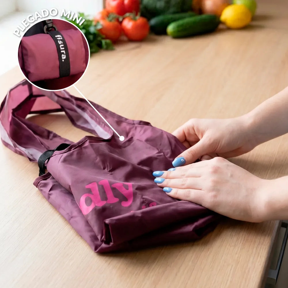 Bolsa compra plegable "Totally essential stuff obviously"