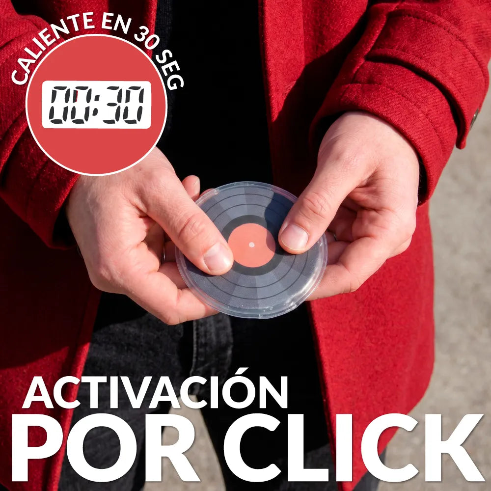 Pack de 2 calentadores de manos tocadiscos y vinilo