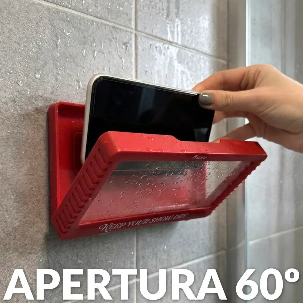Soporte de pared para movil "keep your show dry"