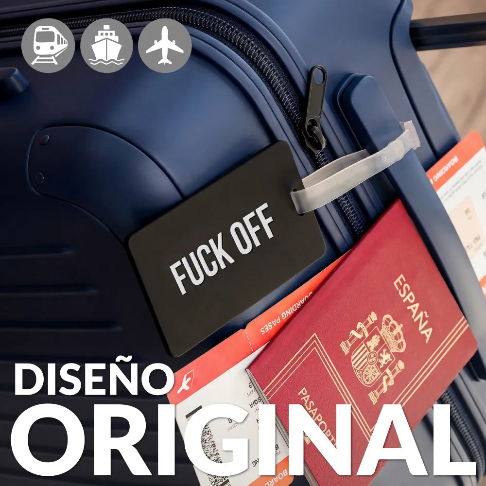 Identificador de maleta "Fuck off"