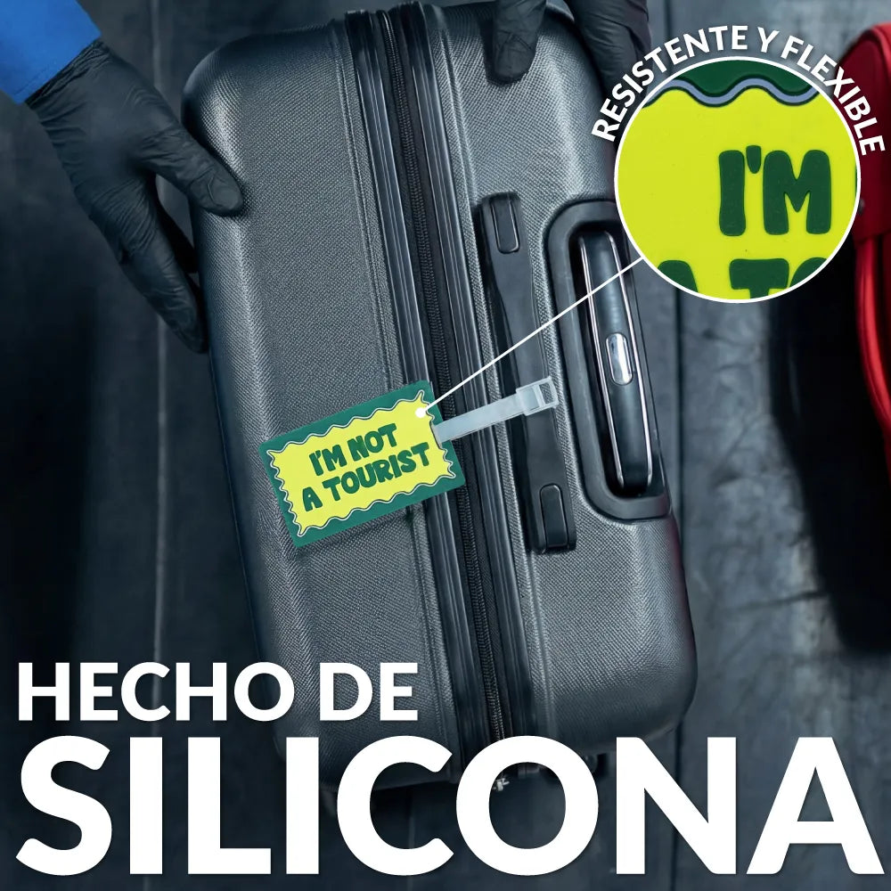 Identificador de maleta "I’m not a tourist"