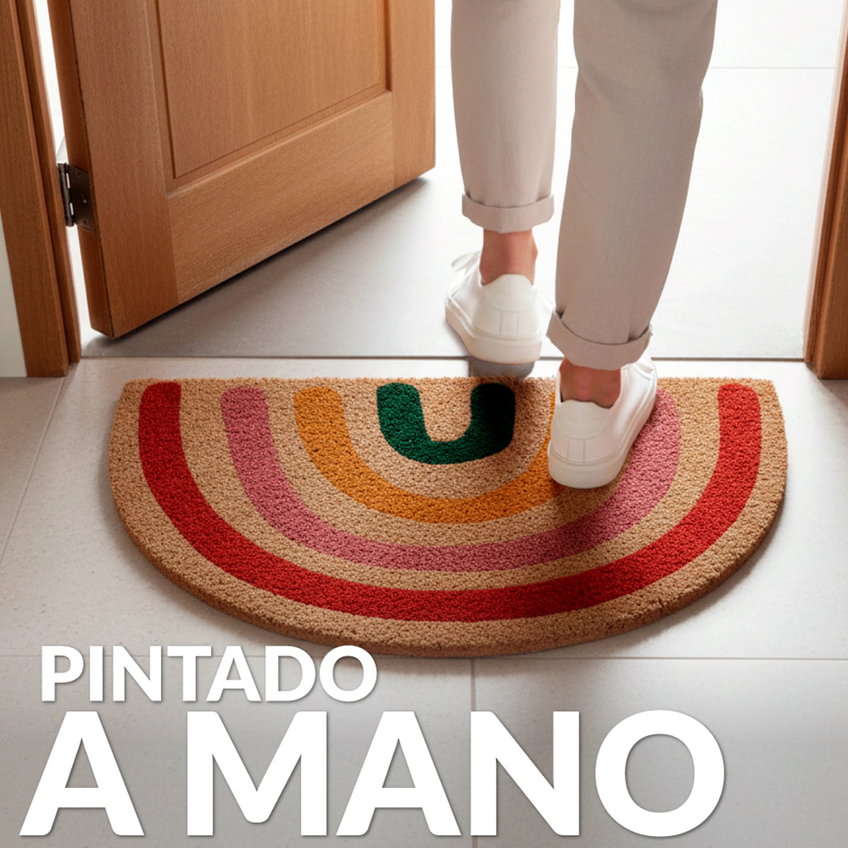 Felpudo "Arcoíris boho"