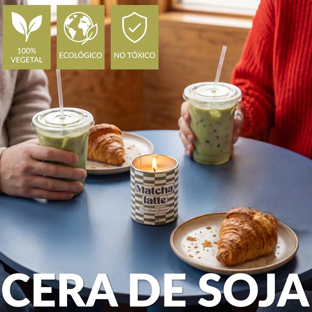 Vela en lata de metal “Matcha latte” – matcha