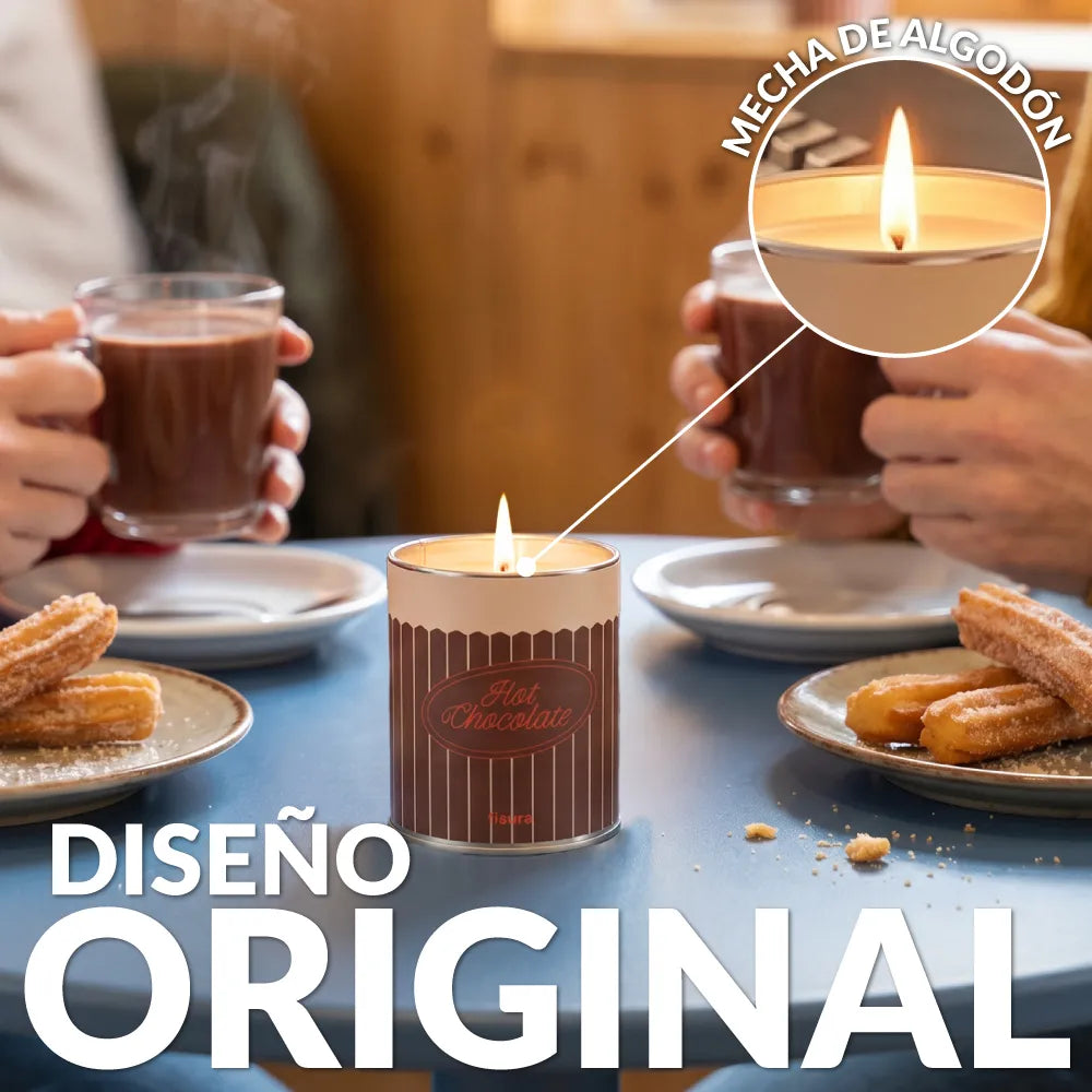 Vela en lata de metal “Hot chocolate” – chocolate