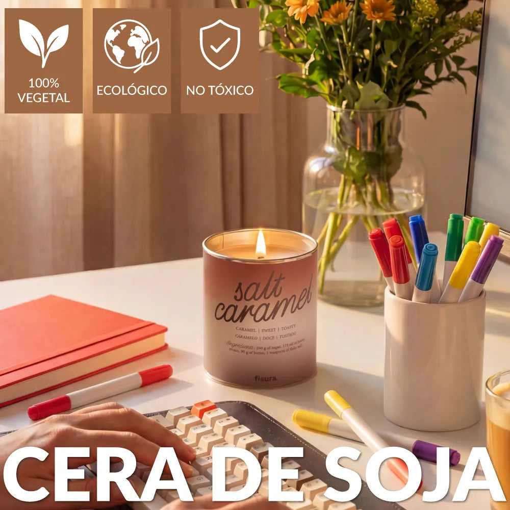 Vela en lata de metal “Salt caramel” – caramelo salado