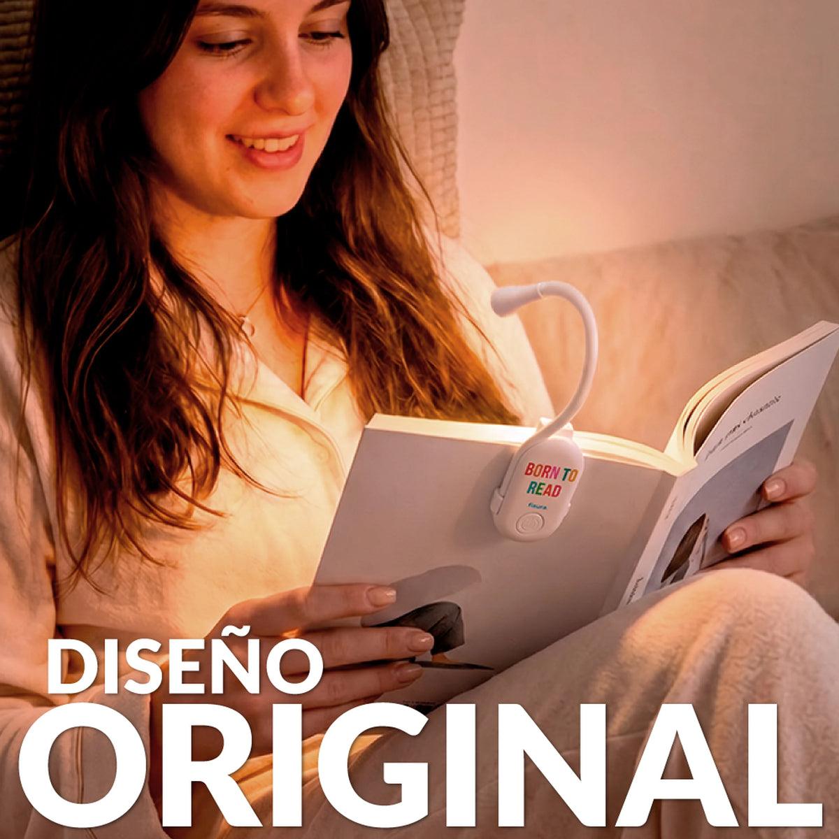 Luz de lectura orientable “Born to read”