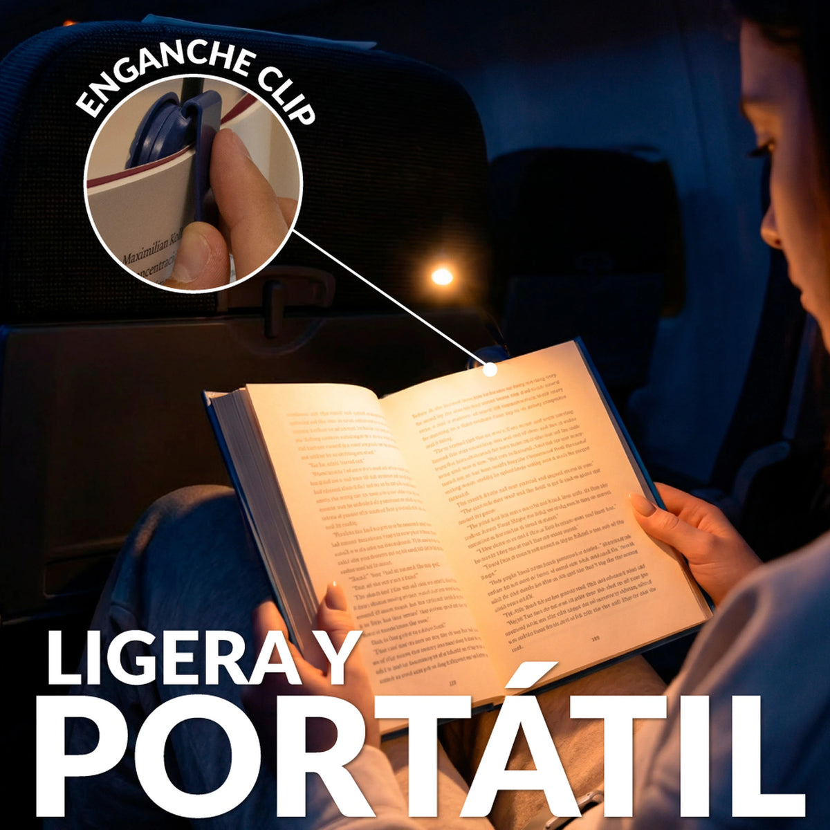 Luz de lectura orientable “Solo una página más”