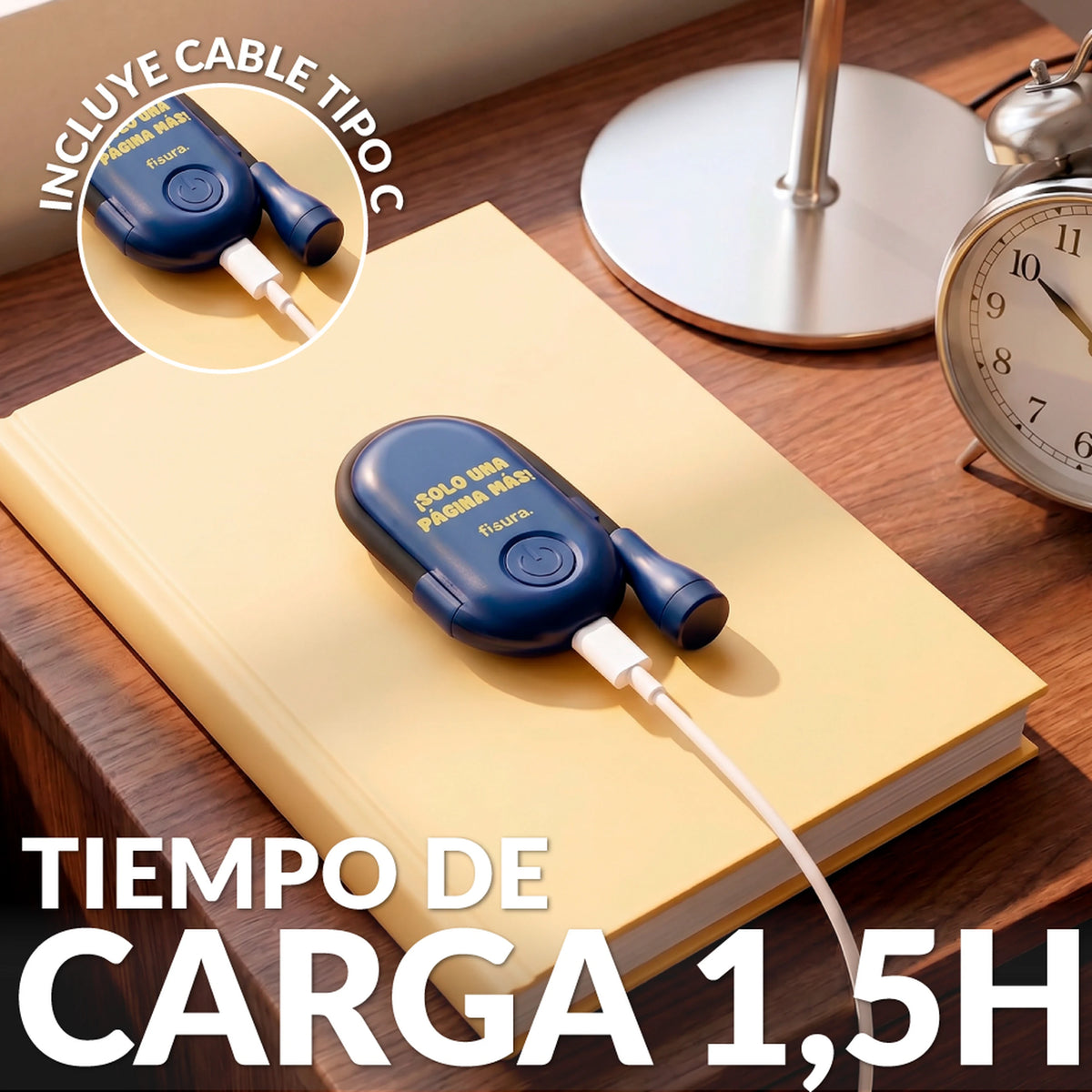Luz de lectura orientable “Solo una página más”